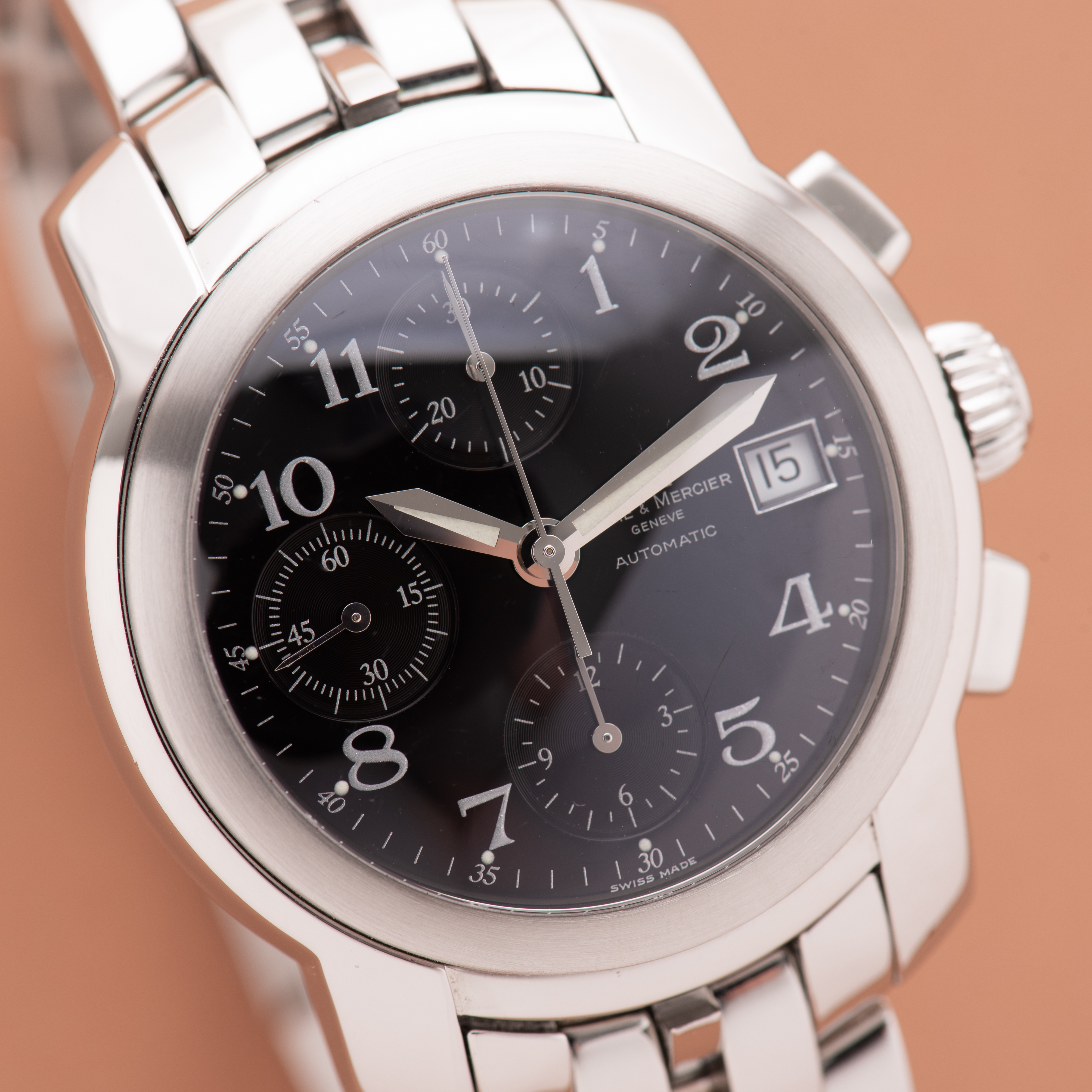 Zicht op Baume & Mercier Genève Capeland Chronographe Valjoux 7750