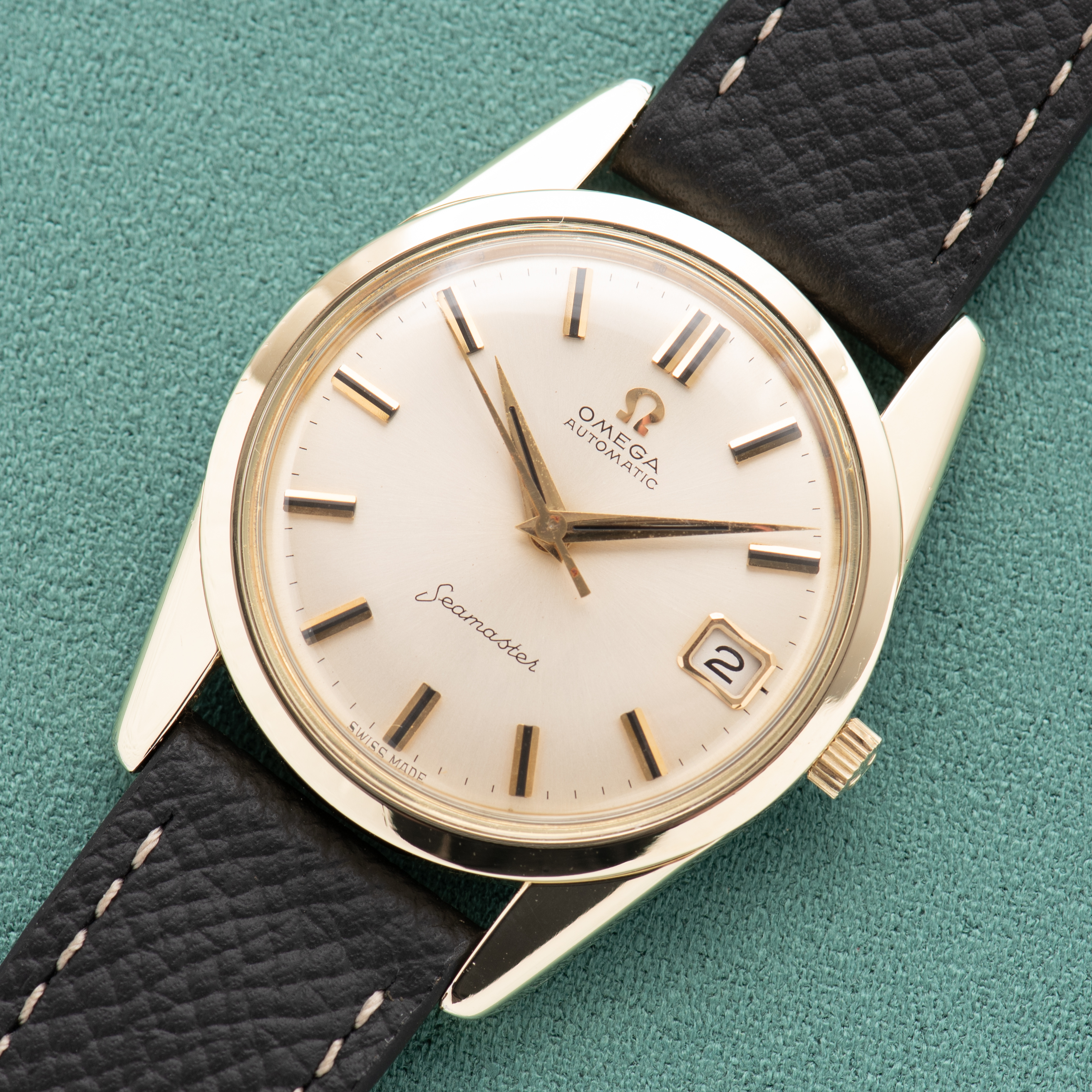 View of Omega Seamaster Automatic Silver/Creme Dial ref 14701.4 SC cal 562 from 1961