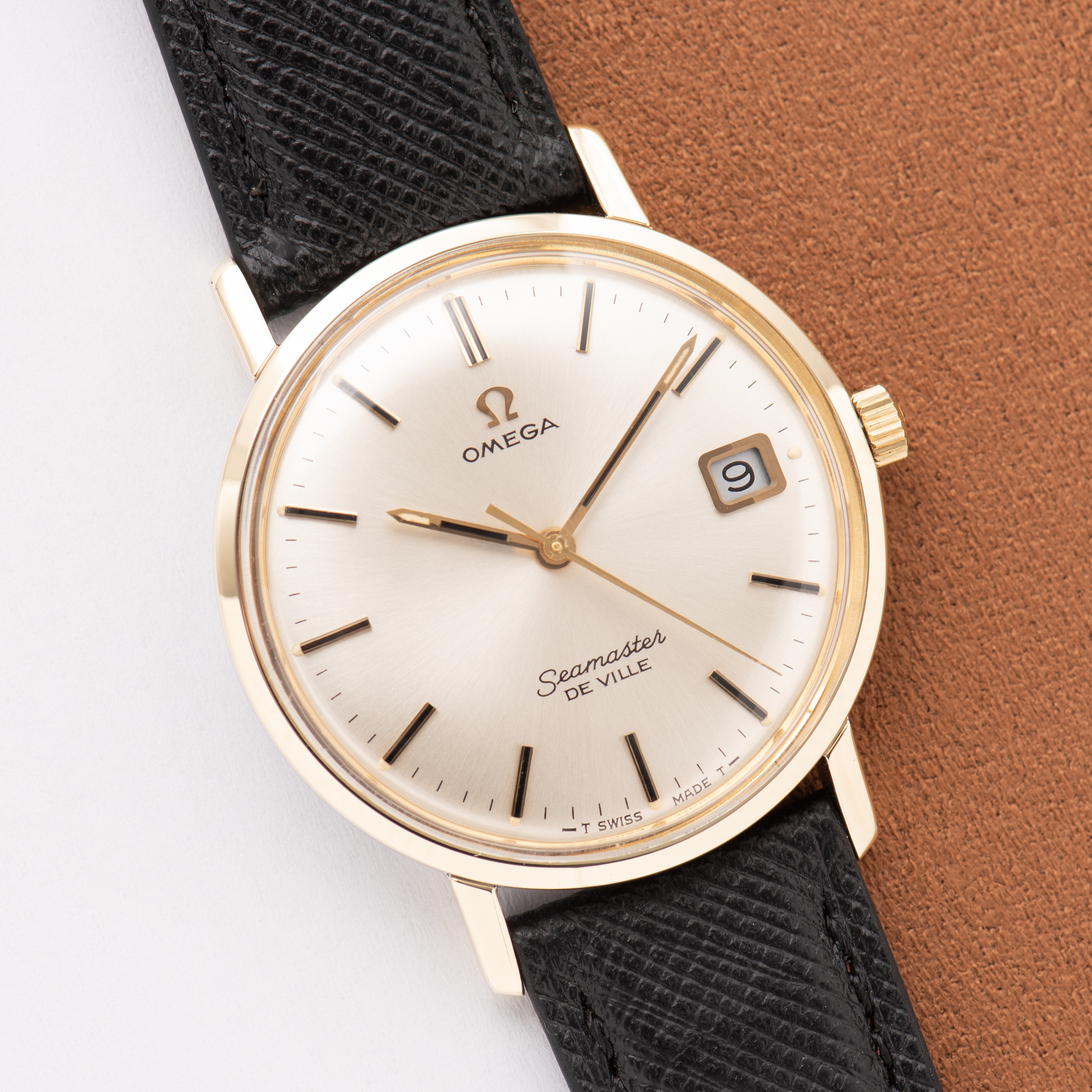 View of Omega Seamaster De Ville Date Gold/Steel Ref 136,020 SP from 1970