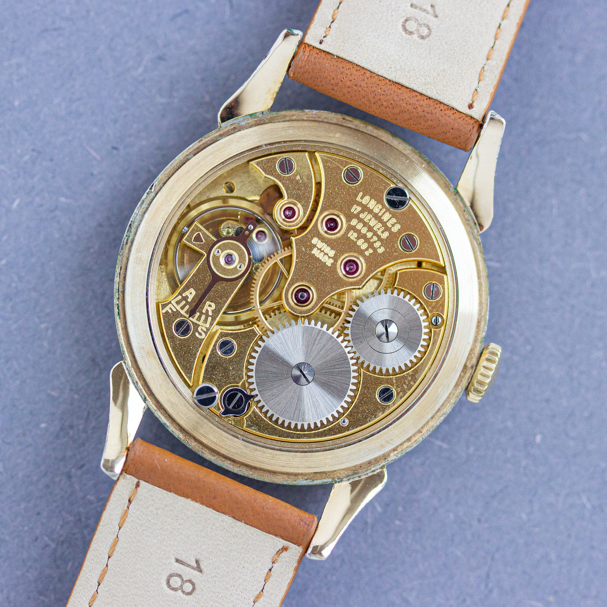 View of Longines mécanique petite seconde réf 6416-2 104 cal 1268z
