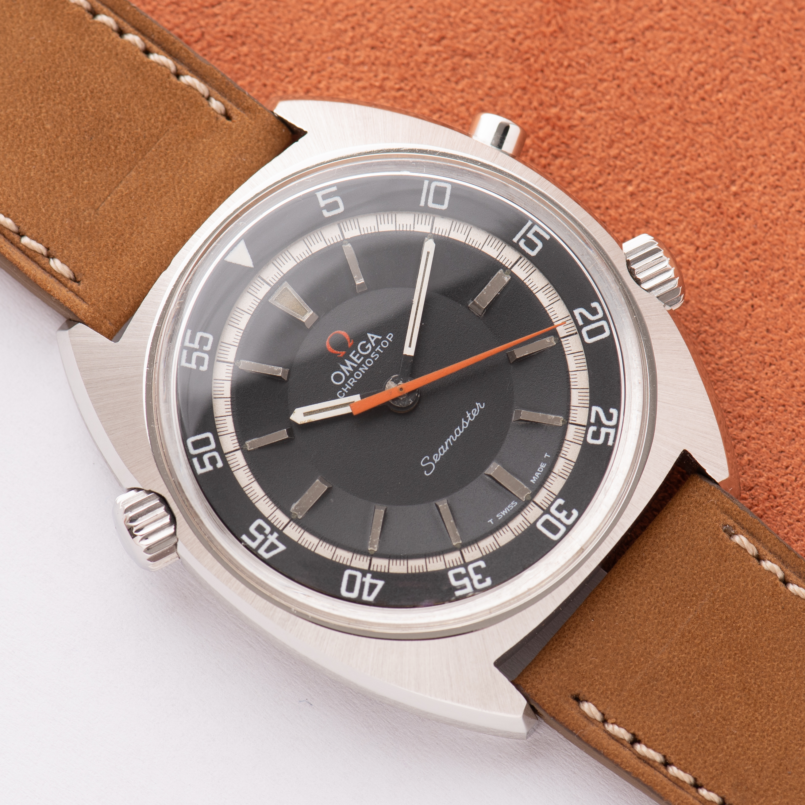 Zicht op Omega Chronostop Seamaster cal 865 réf 145.008 from 1969