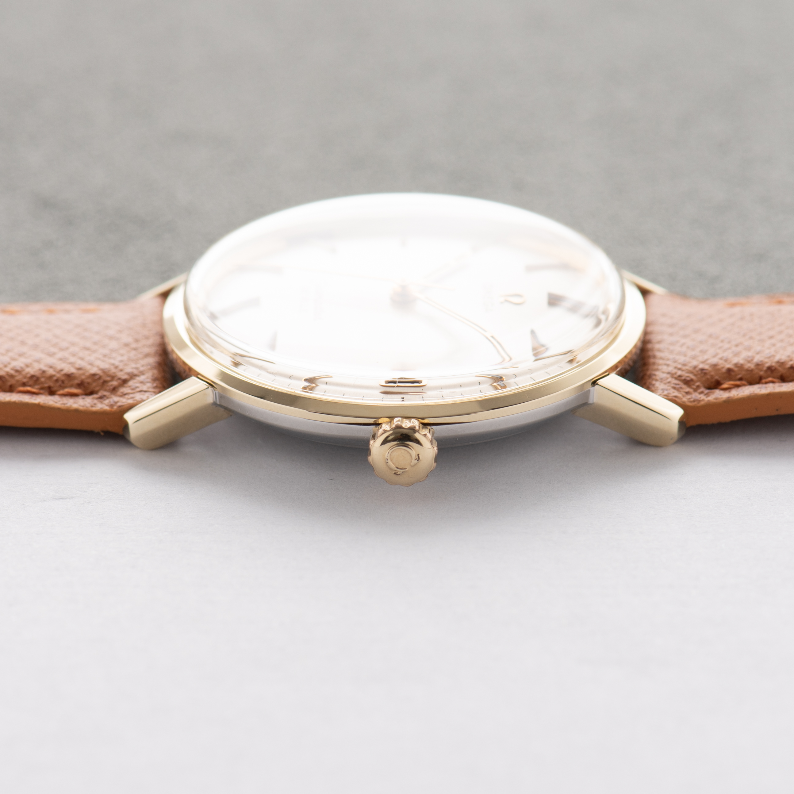 View of Omega Seamaster De Ville Date Gold/Steel Ref 136,020 SP from 1971