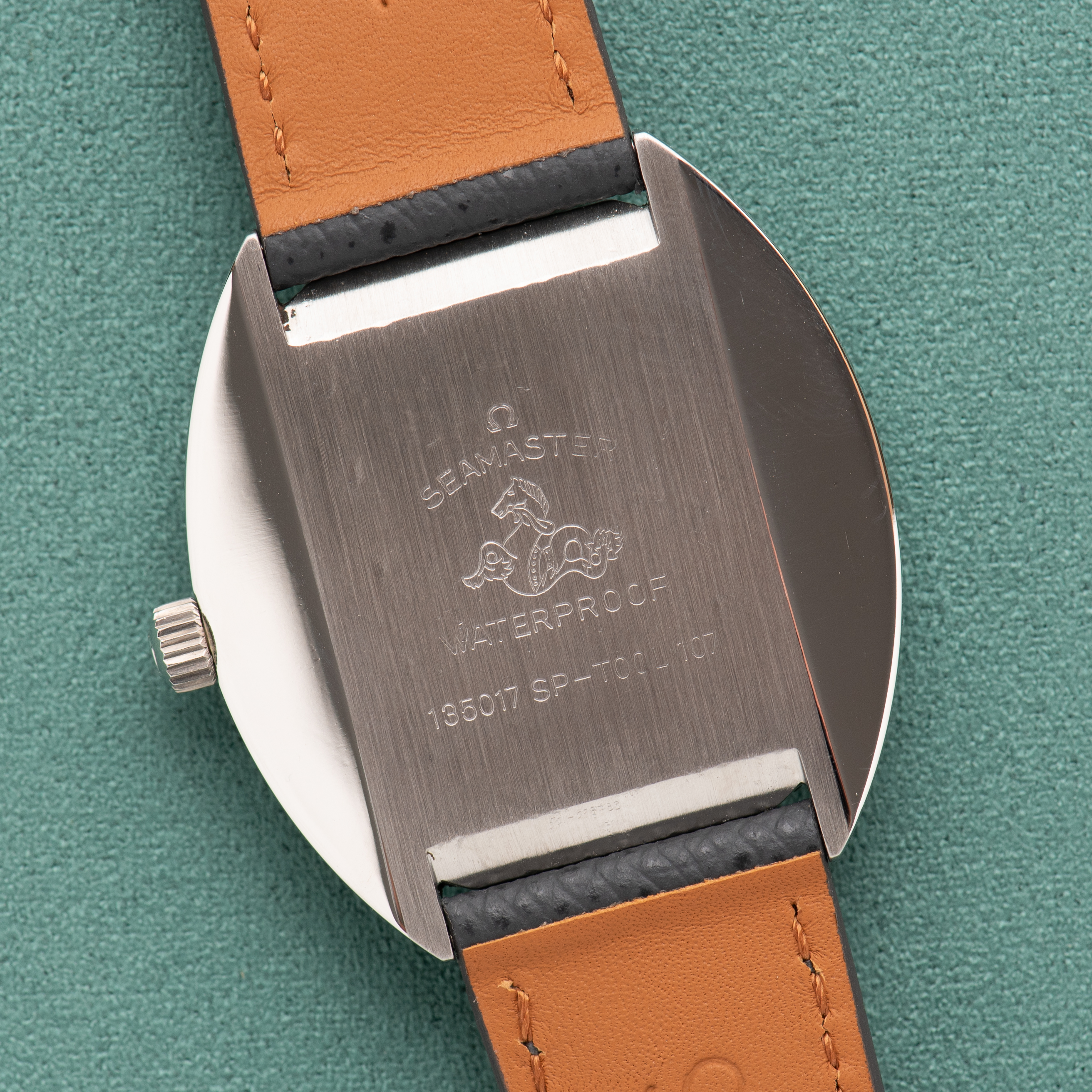 View of Omega Seamaster Cosmic Crosshair Silver Dial Ref 135.017 cal 601 from 1968