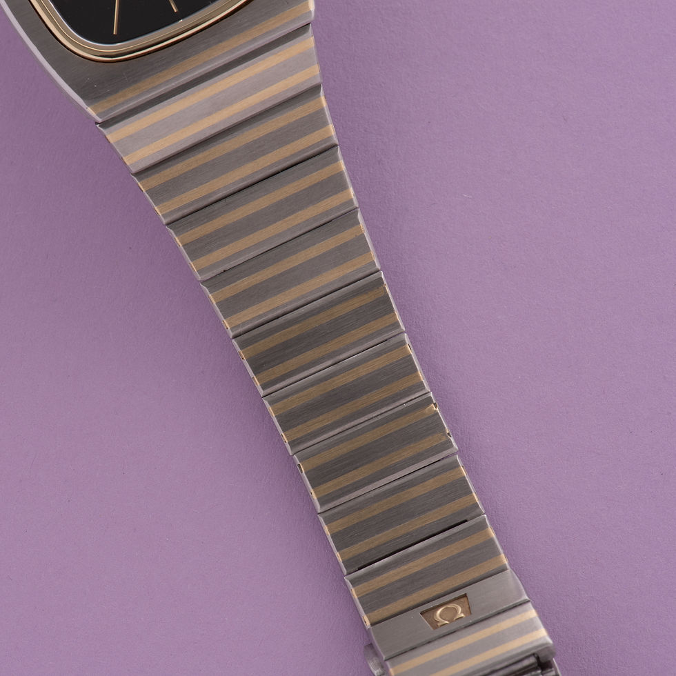 Thumbnail: Omega Constellation Automatic Tonneau réf 155.0022 or/acier cal 711 from 1973