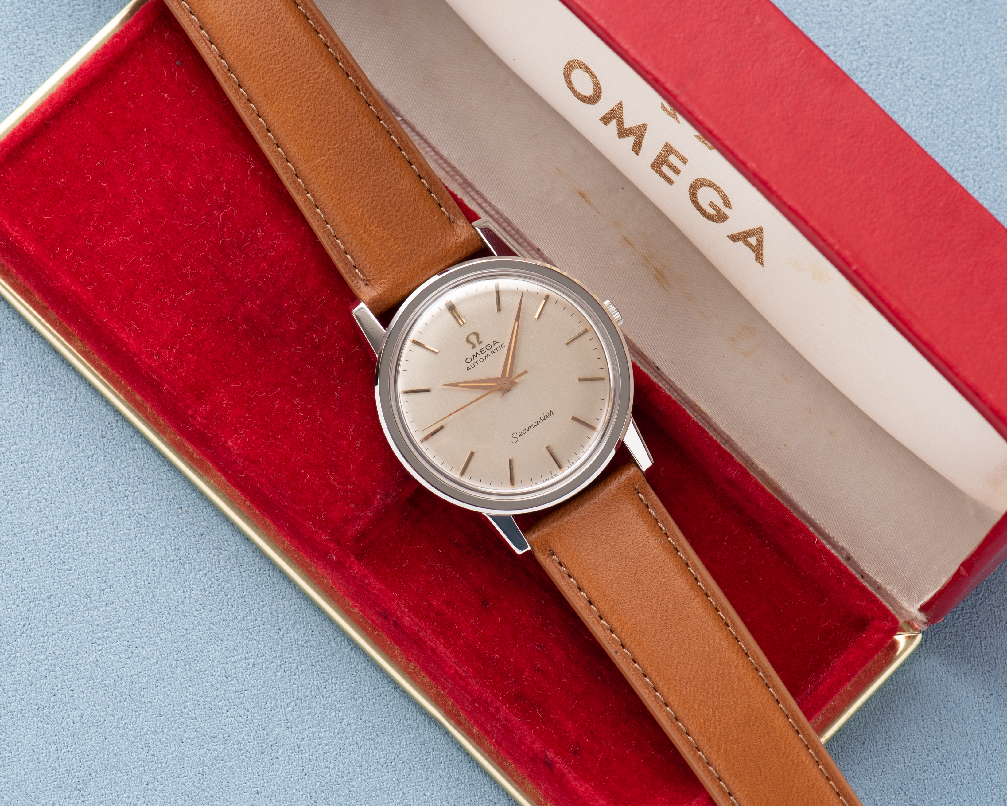 View of Omega Seamaster Automatic Silver Dial – Ref. 165.003 – 1966