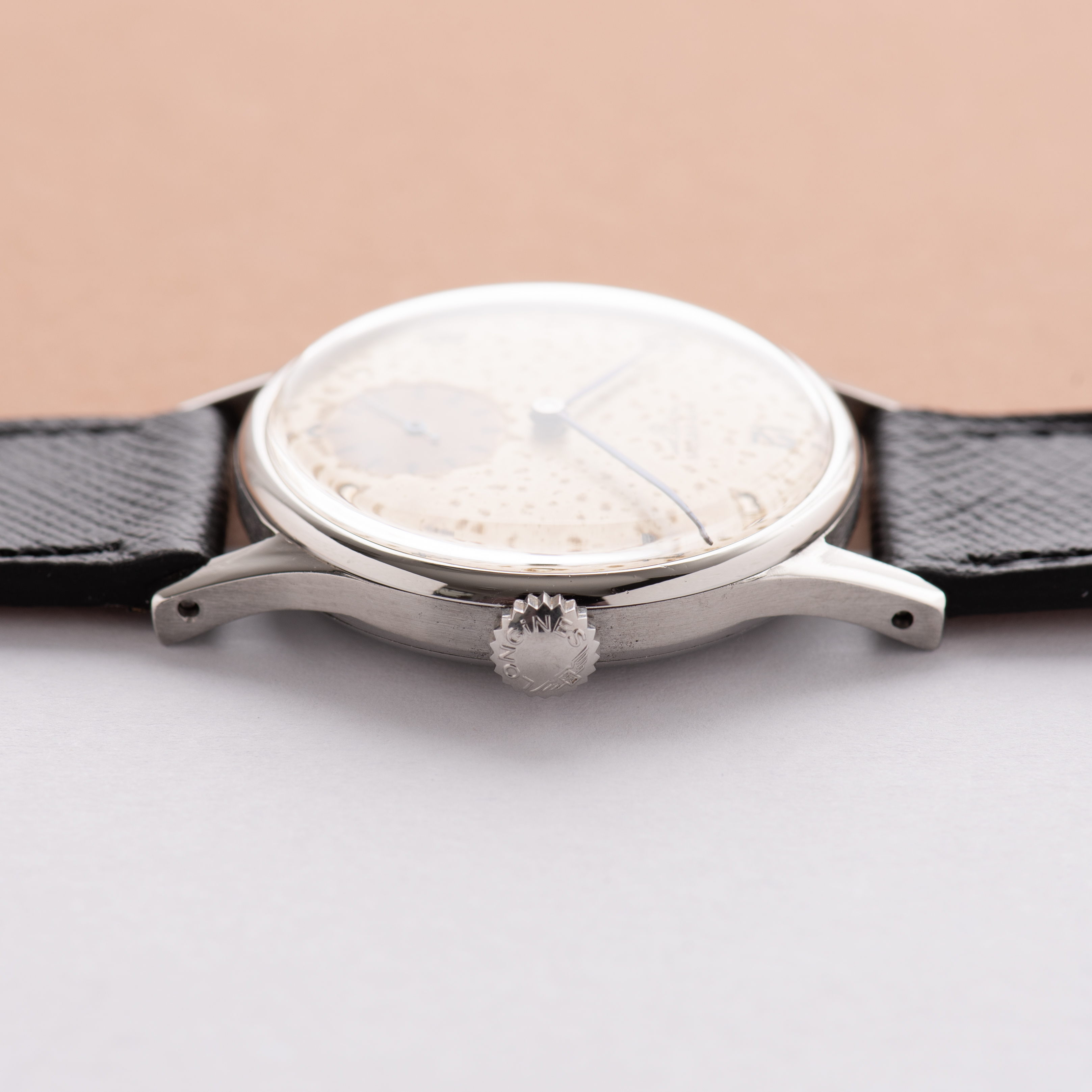 Vue de Longines mécanique "leopard" patina dial réf 5349943 cal 1268z