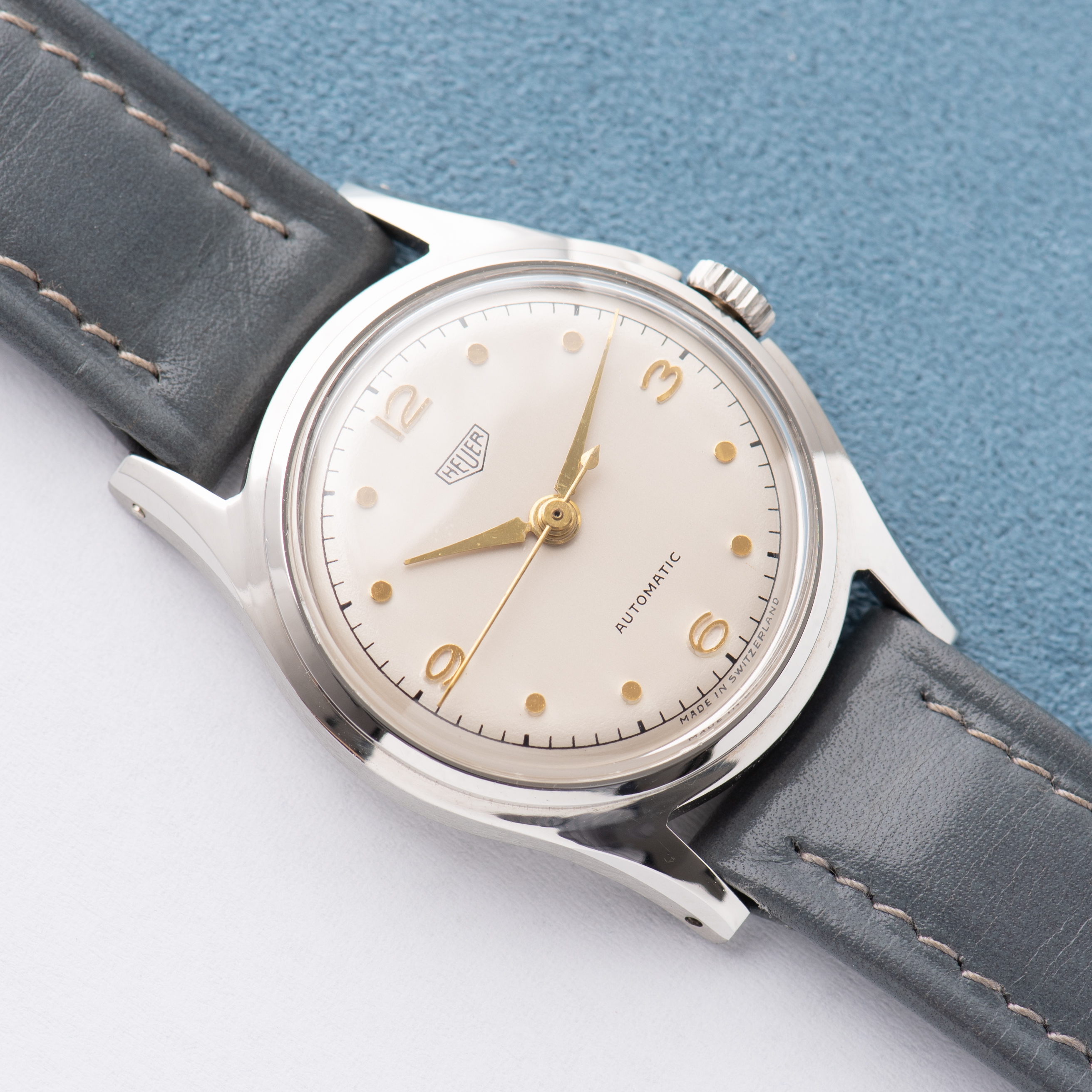 Vue de Heuer Automatic New Old Stock Crème Dial AS1230 from 1950