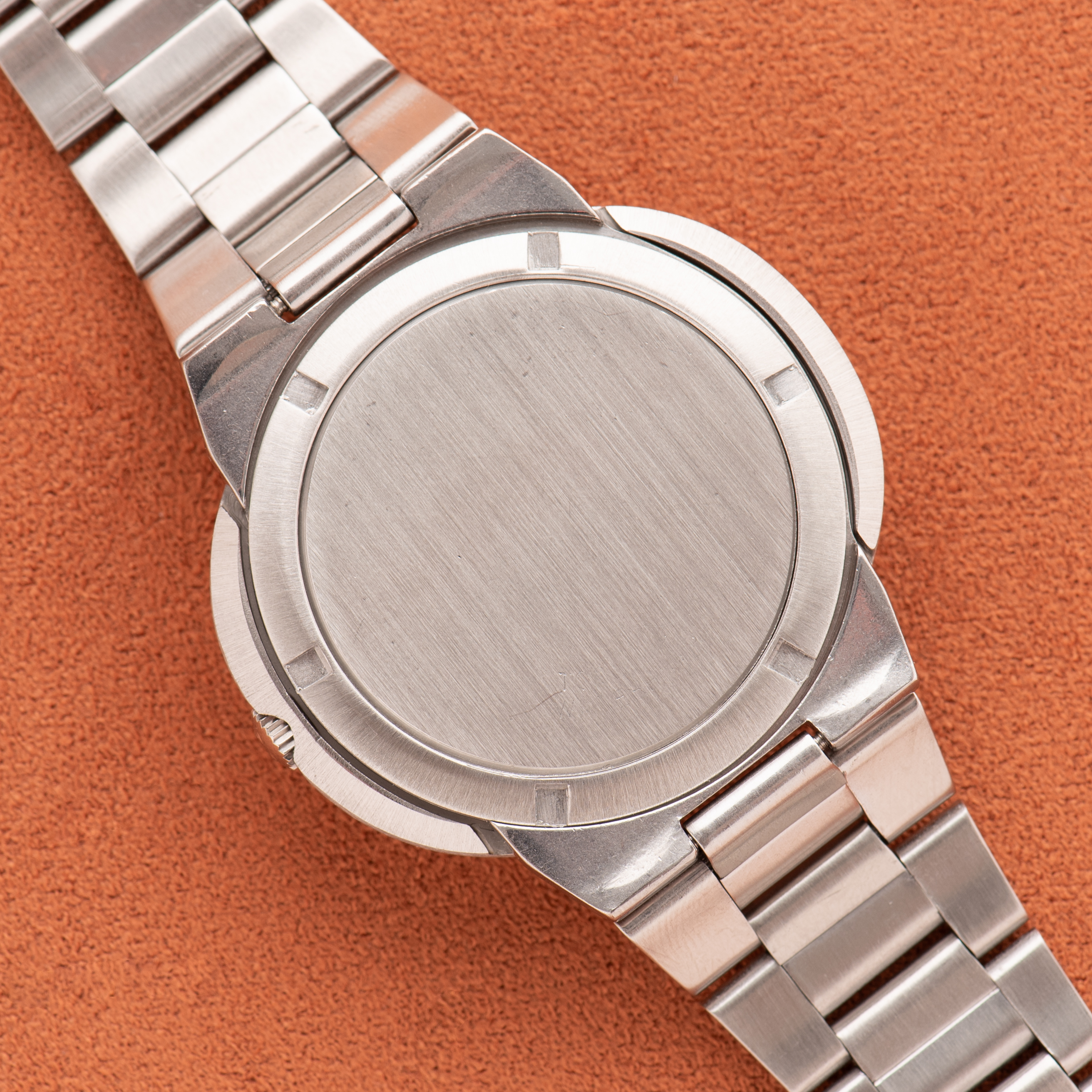 View of Omega Geneva Dynamic Automatic Day-Date Blue Dial from 1969 Ref 166.079