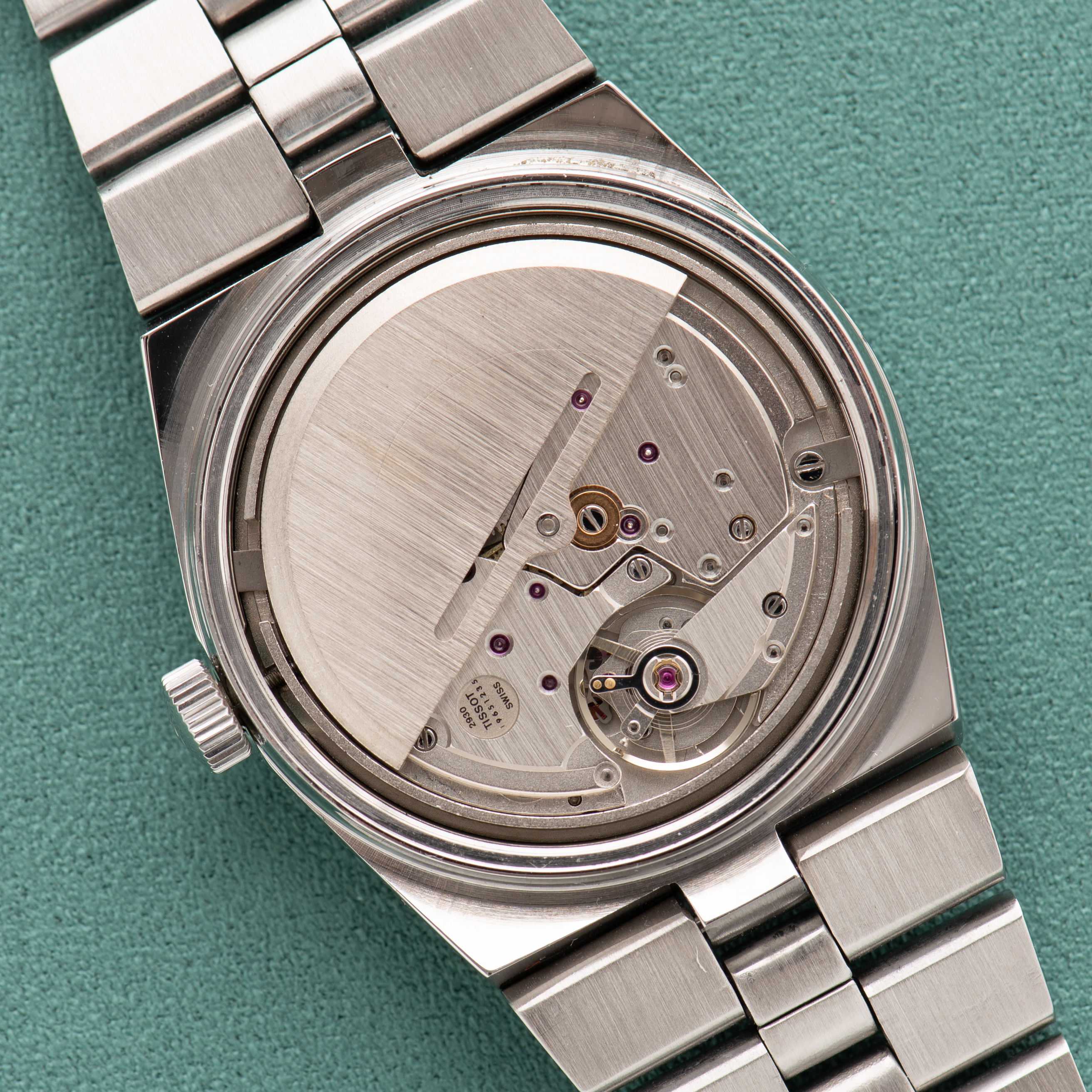 View of Tissot Swiss Automatic PR526 GL Green/Silver Dial Ref 64005 15 0198
