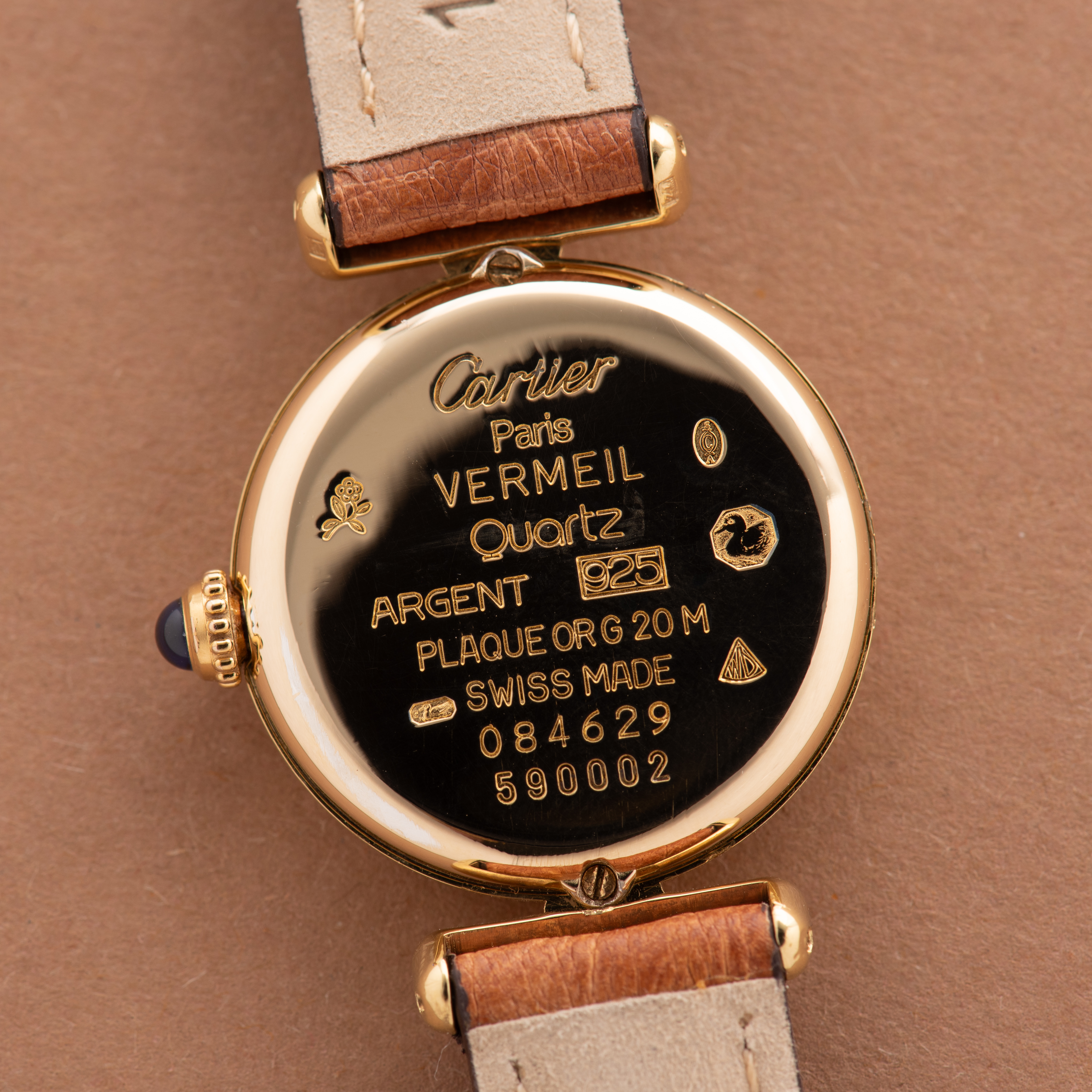 View of Cartier Must de Colisée Black dial Quartz réf 590002 cal 90