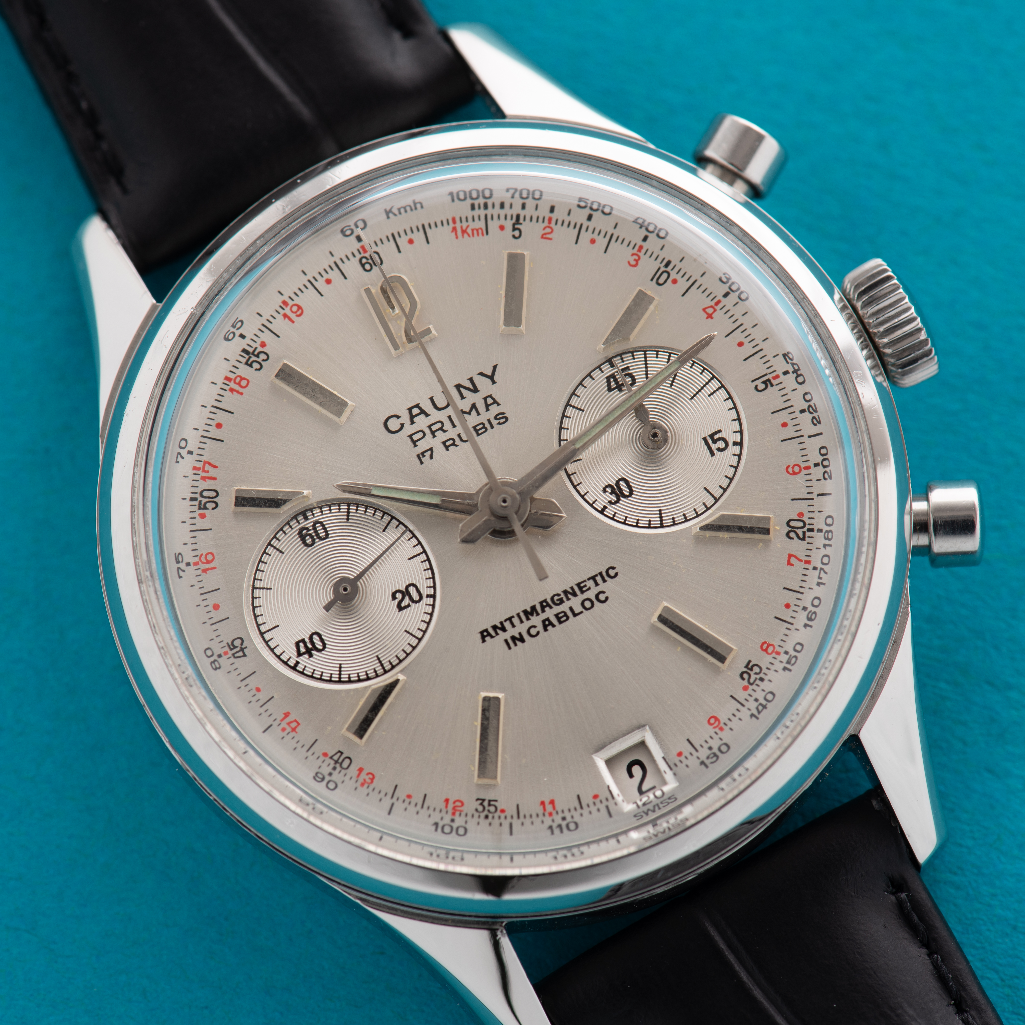 View of Cauny Prima 17rubis Chronographe Landeron 187