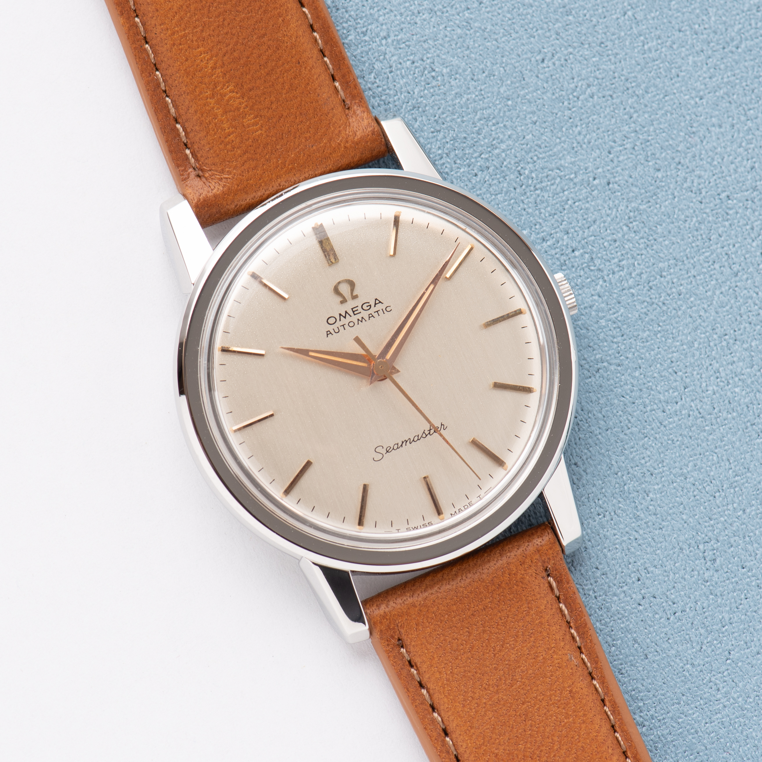 View of Omega Seamaster Automatic Silver Dial – Ref. 165.003 – 1966