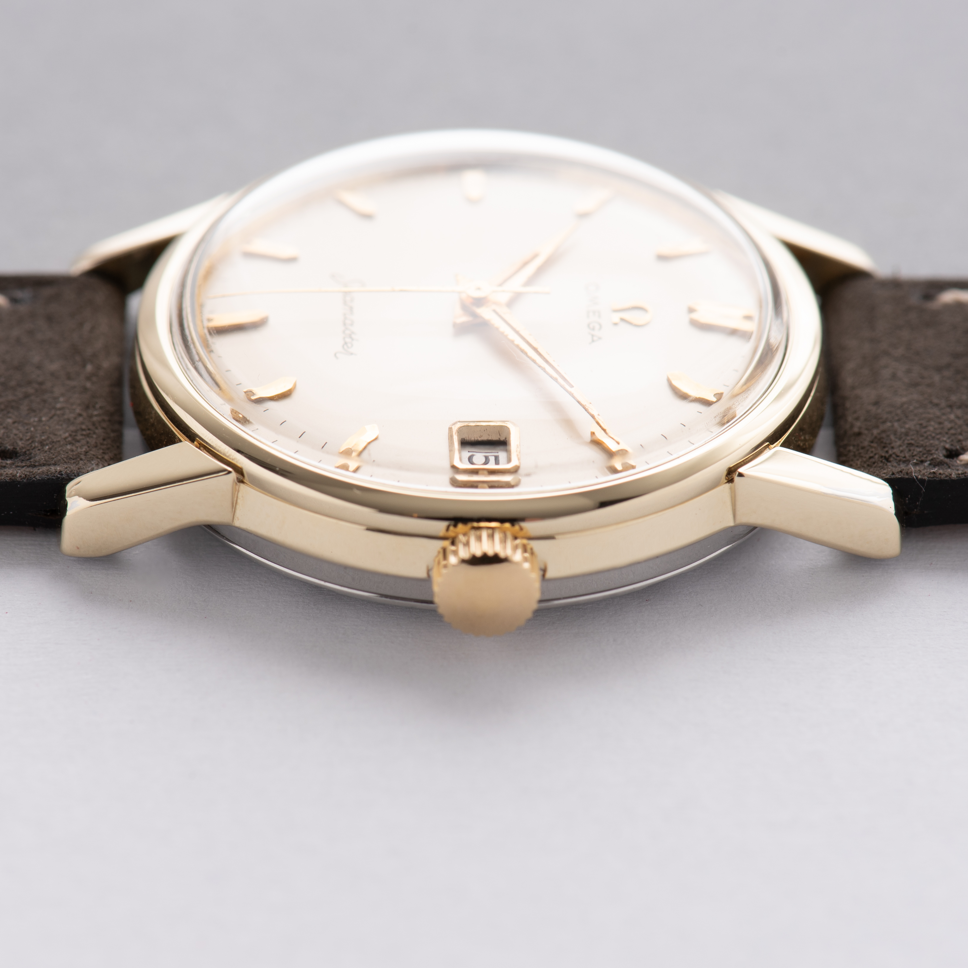 View of Omega Seamaster Gold Capped ref 14384-61 SC from 1962