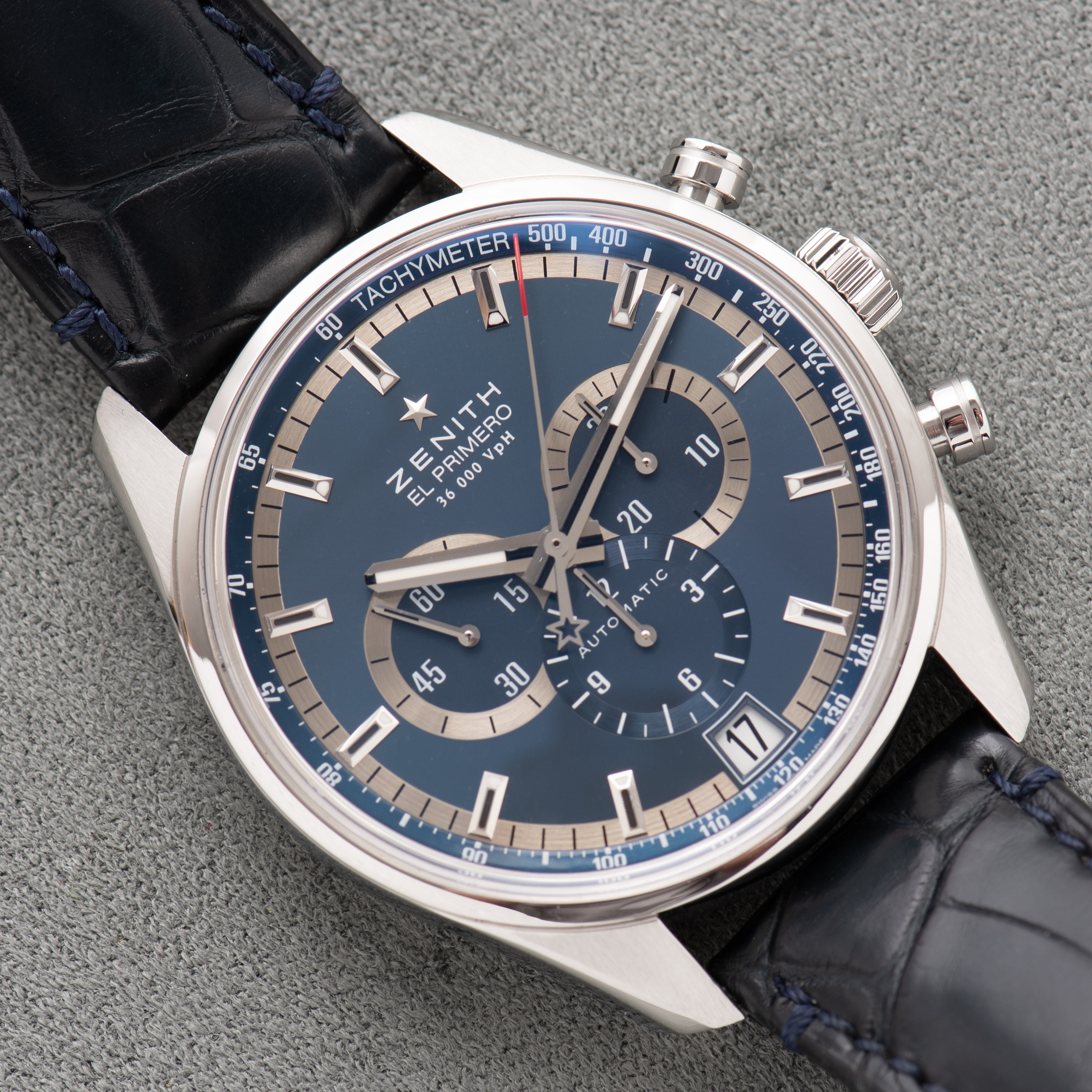Zicht op Zenith El Primero 36'000 VpH Edition Limited "Charles Vermot" 690/1975 vanaf 2014