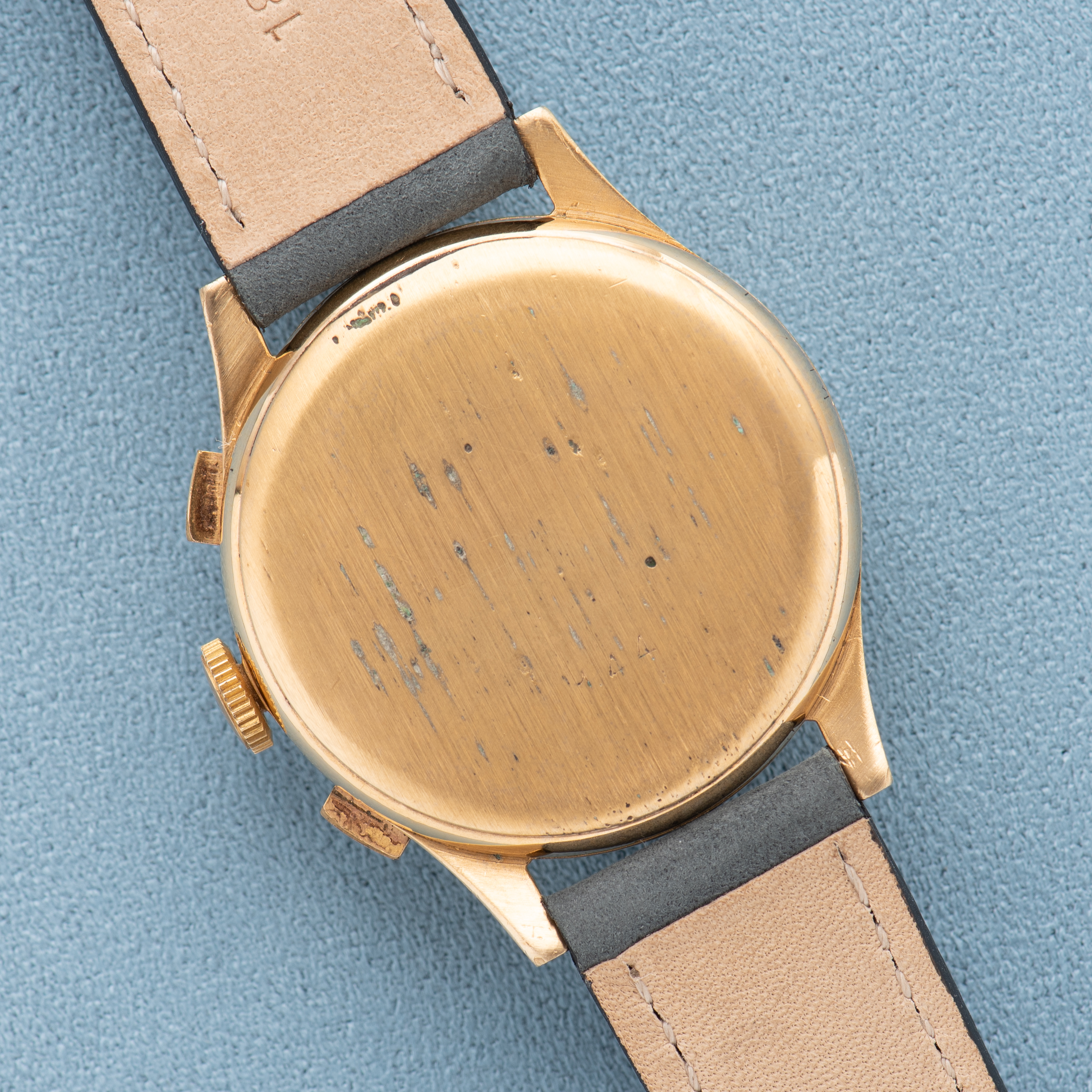 View of Nicolet Watch Chronograph 17rubis Gold Plated Landeron 39