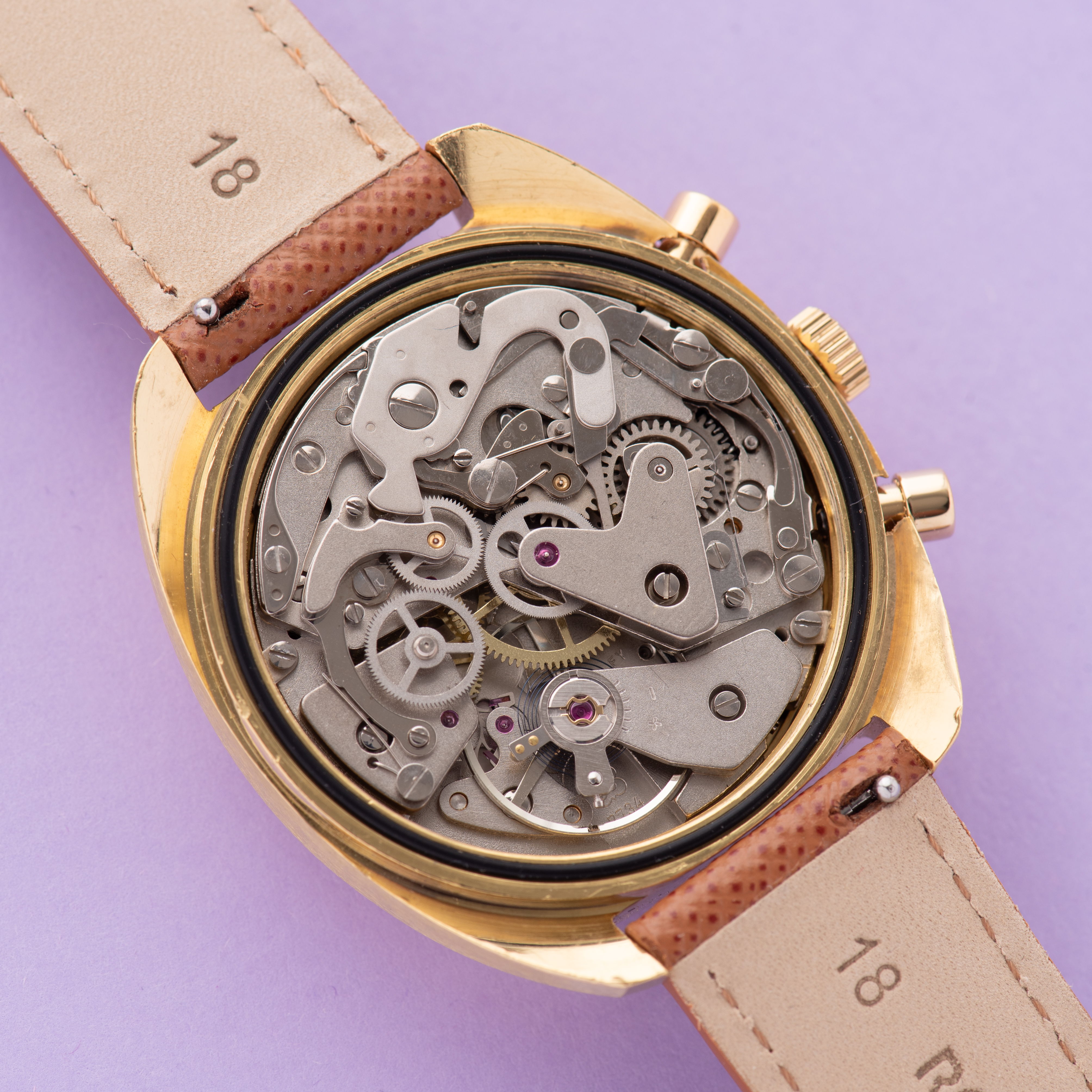 View of Iaxa Incabloc Chronograph 17rubis valjoux 7734