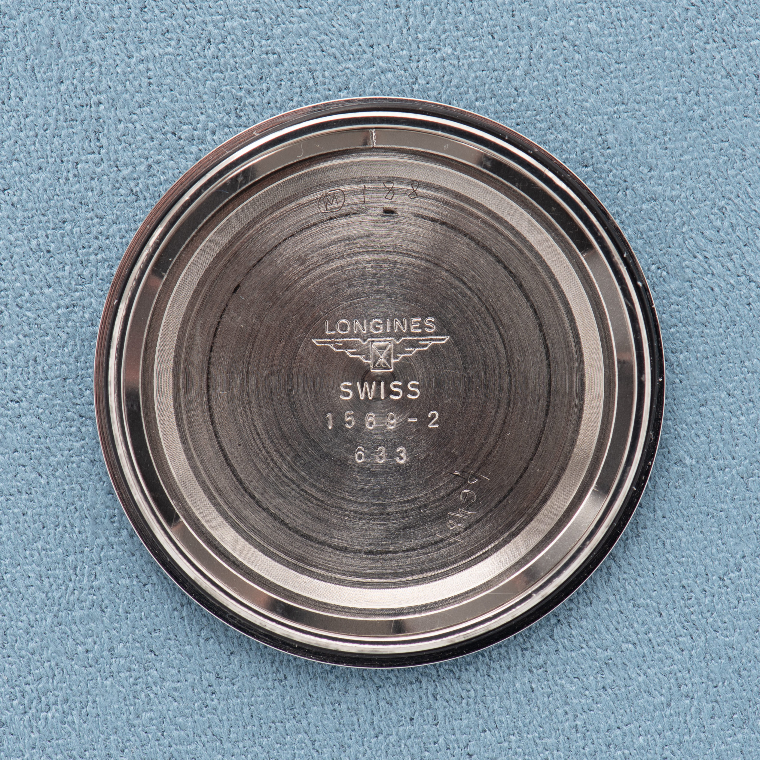 Zicht op Automatische zilveren wijzerplaat Longines Ref 1569-2 633