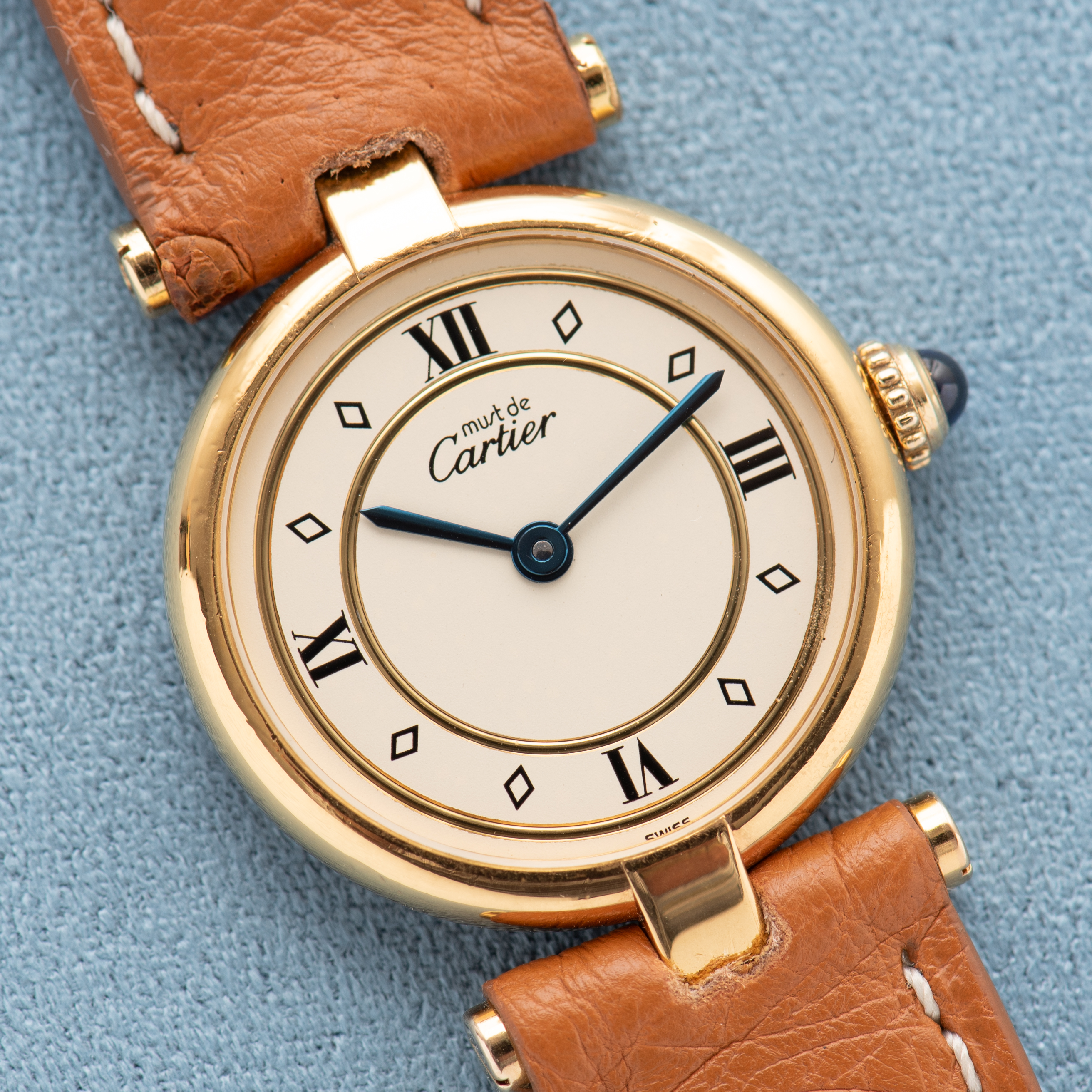 Vue de Cartier Must de Vendome White Arabic Dial Quartz réf 590004 Full Set from 1991