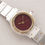 Miniature : Cartier Santos Octagon Burgundy Dial réf 0907