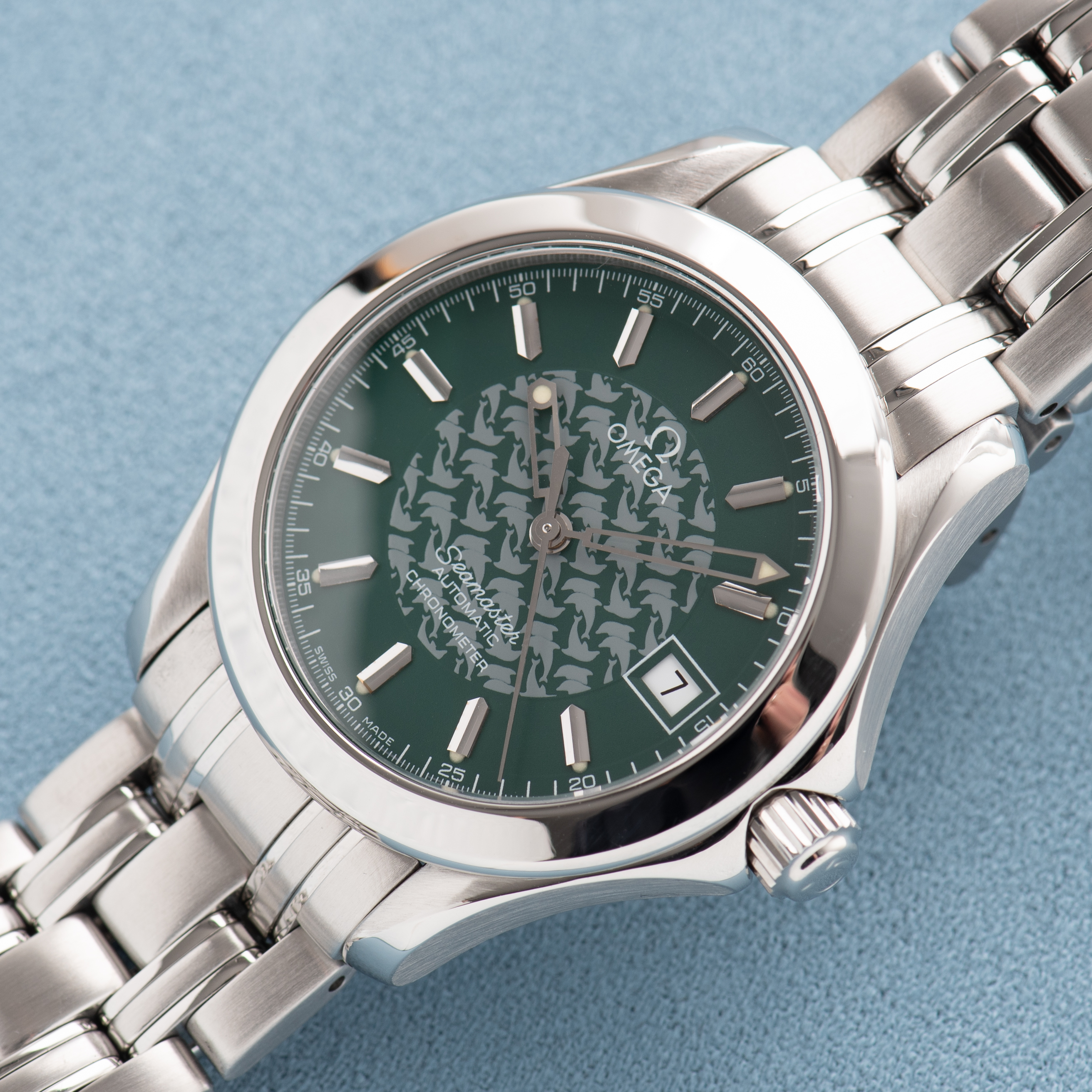 Vue de Omega Seamaster 120M Jacques Mayol Limited Edition 627/4500 Green Dial from 1999