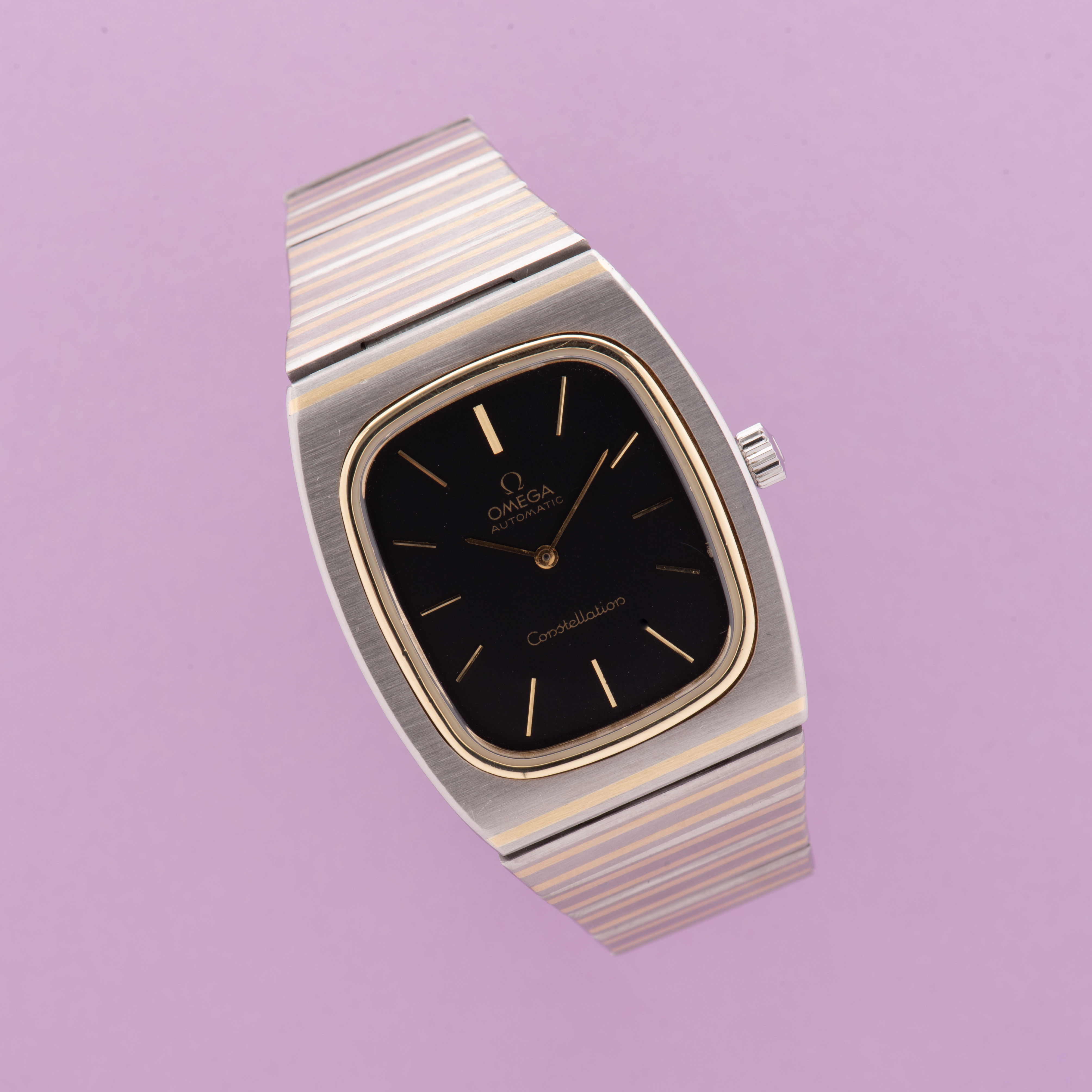 Omega Constellation Automatic Tonneau réf 155.0022 or/acier cal 711 from 1973