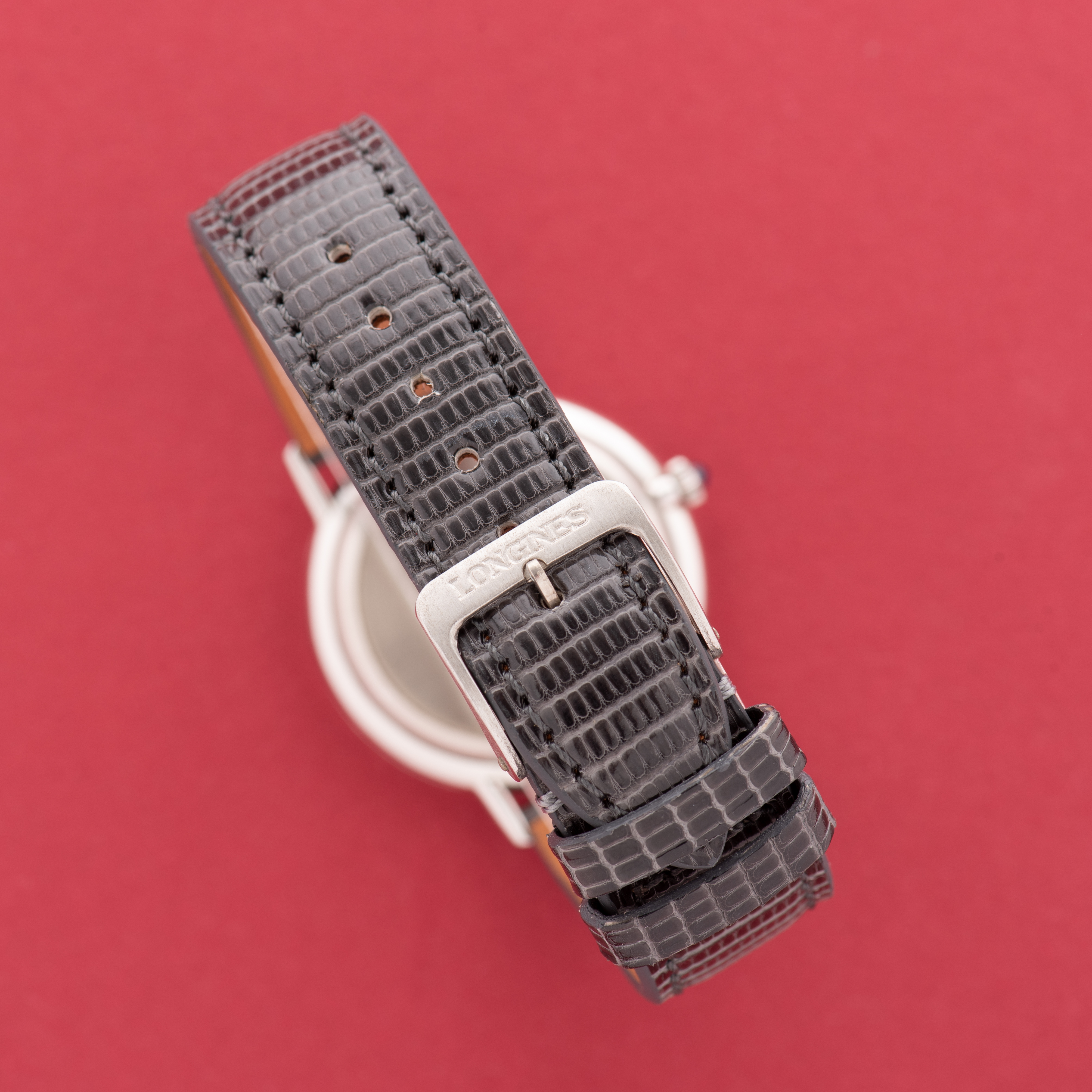 Vue de Longines Automatic Blue Tapisserie dial réf 4214 990 cal L990.1
