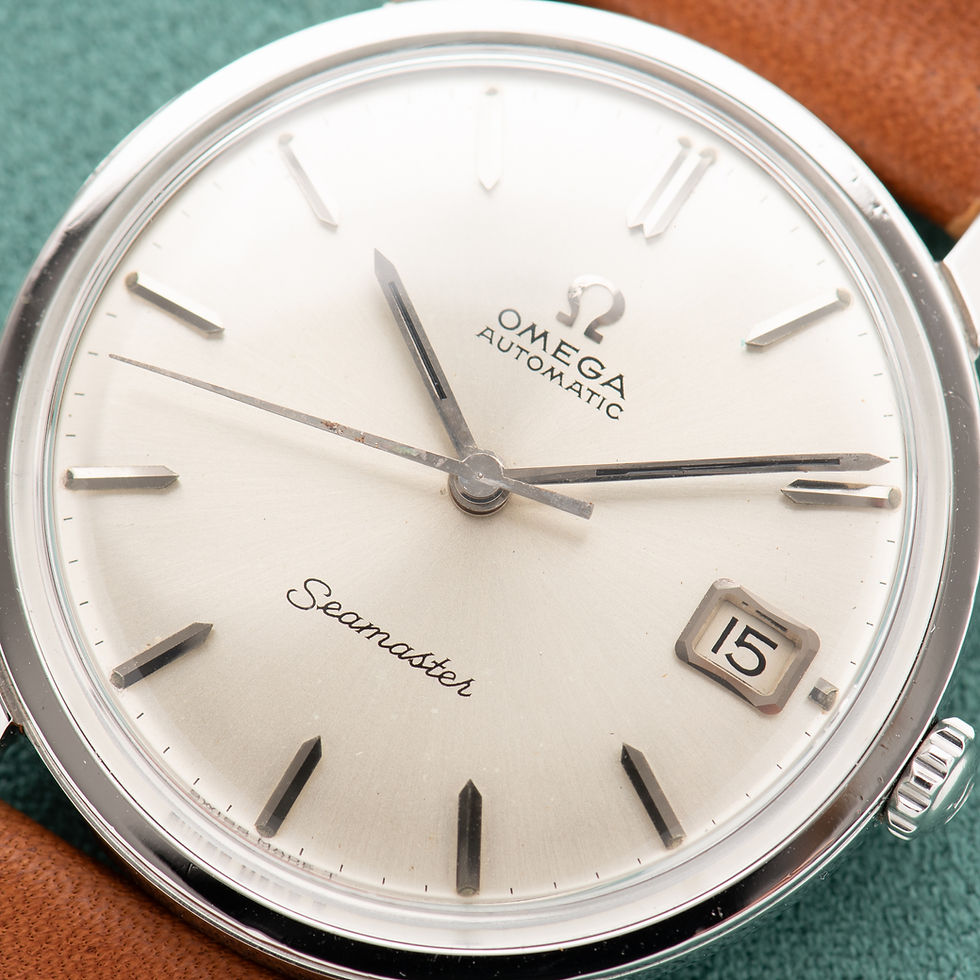Thumbnail: Omega Seamaster Automatic Date Silver Dial Réf 166.002 from 1964