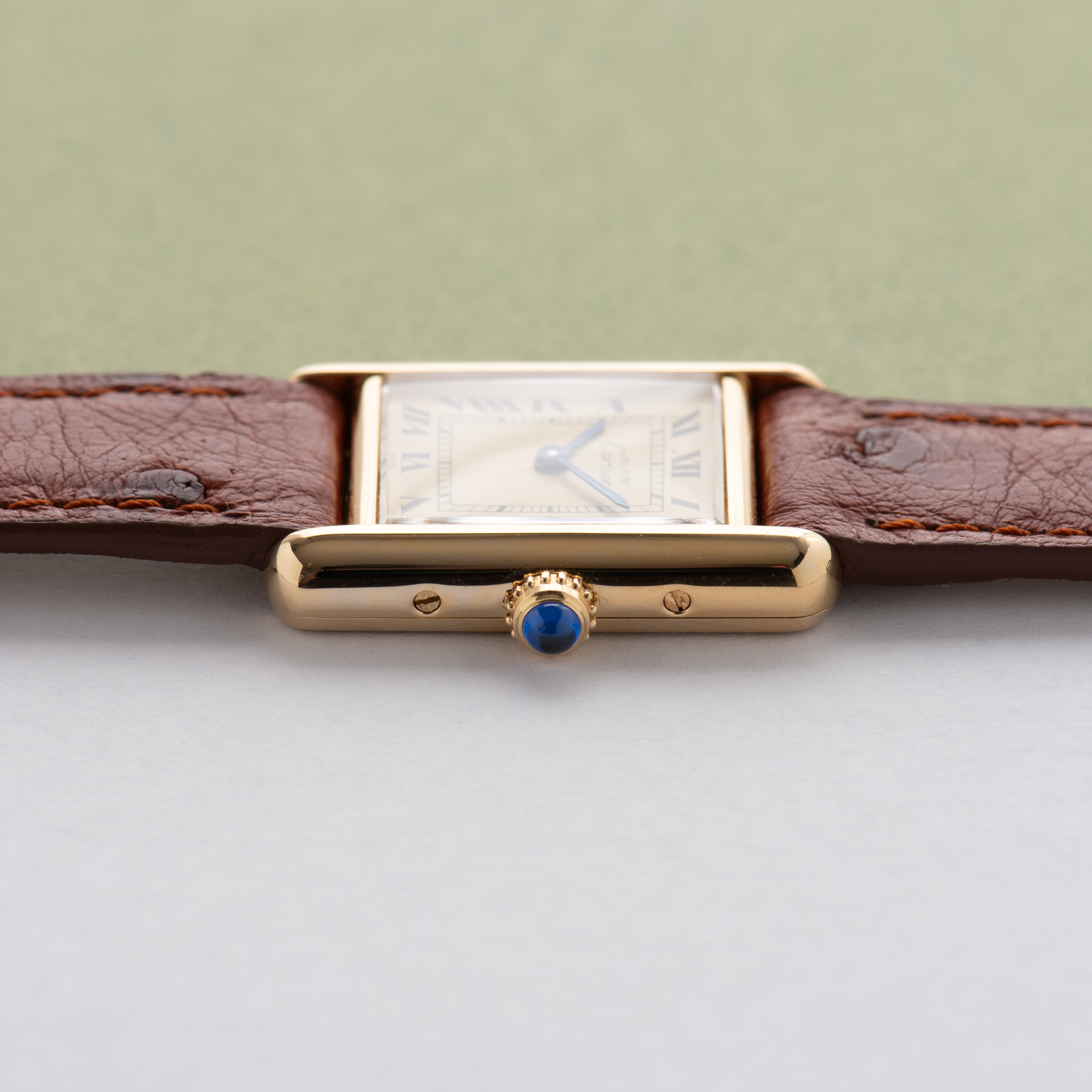 Vue de Cartier Must de Tank Vermeil Quartz Roman Dial cal 157 from 80'