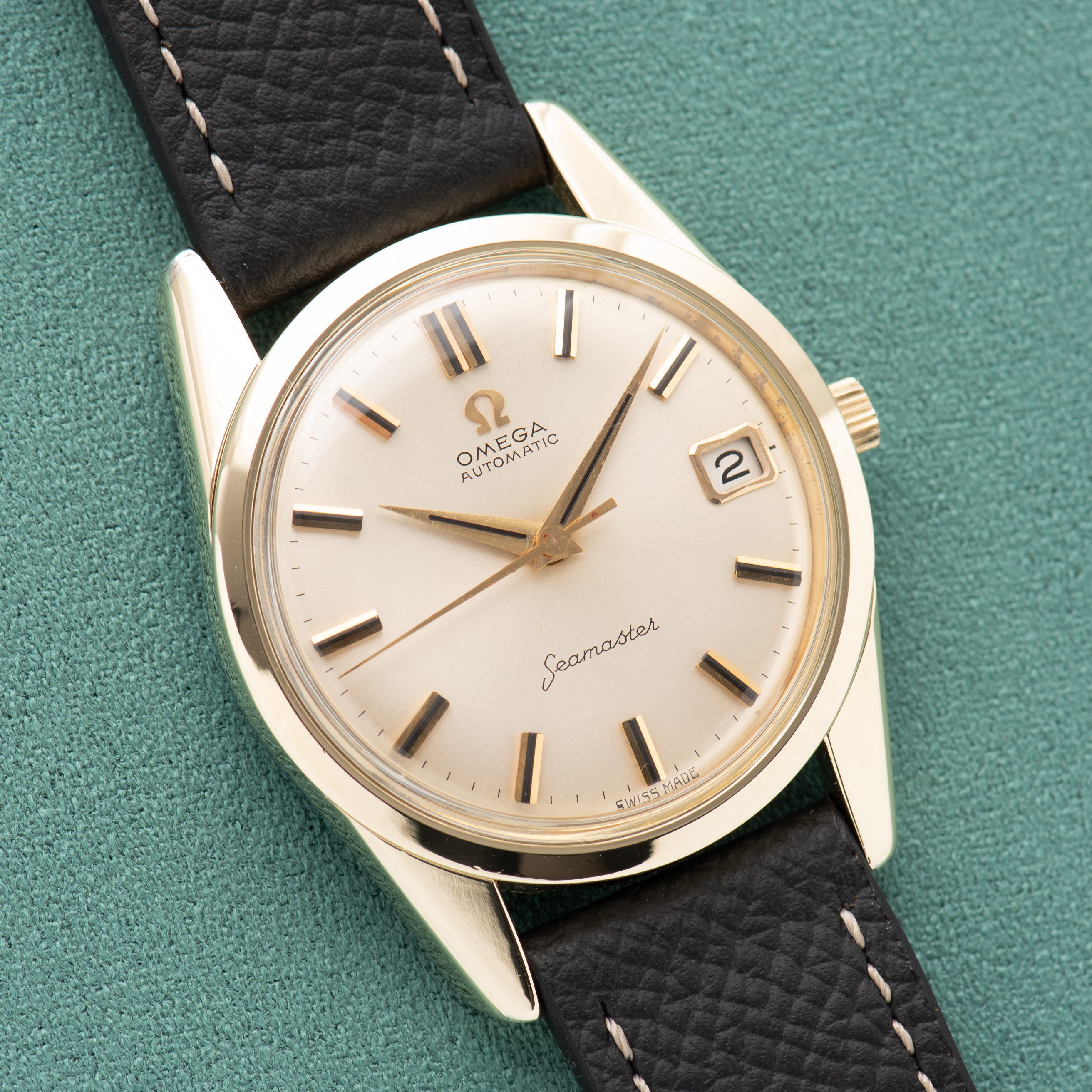 View of Omega Seamaster Automatic Silver/Creme Dial ref 14701.4 SC cal 562 from 1961