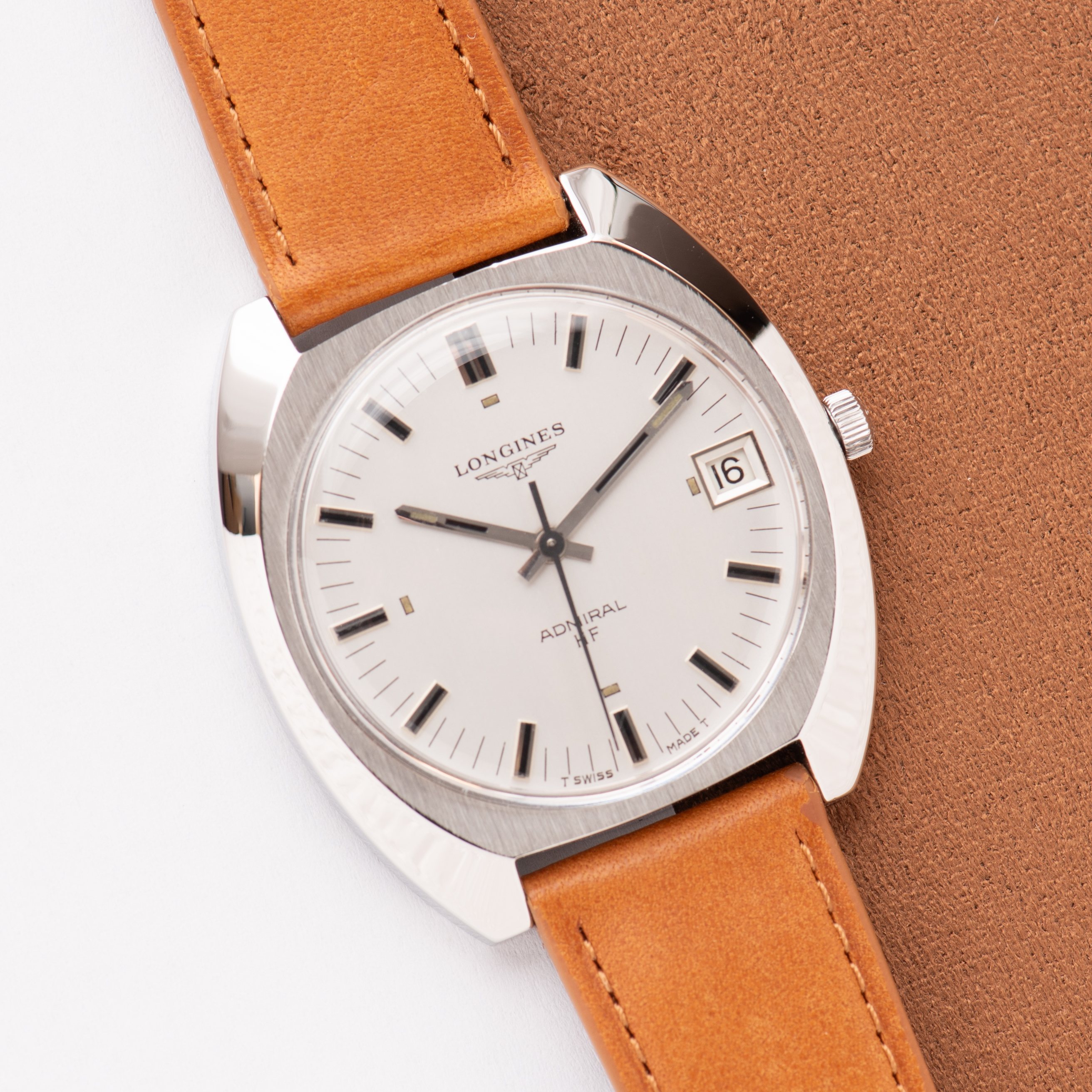 Vue de Longines Admiral HF Steel – Calibre 6952 – Réf. 2304-2 – Circa 1970-1980