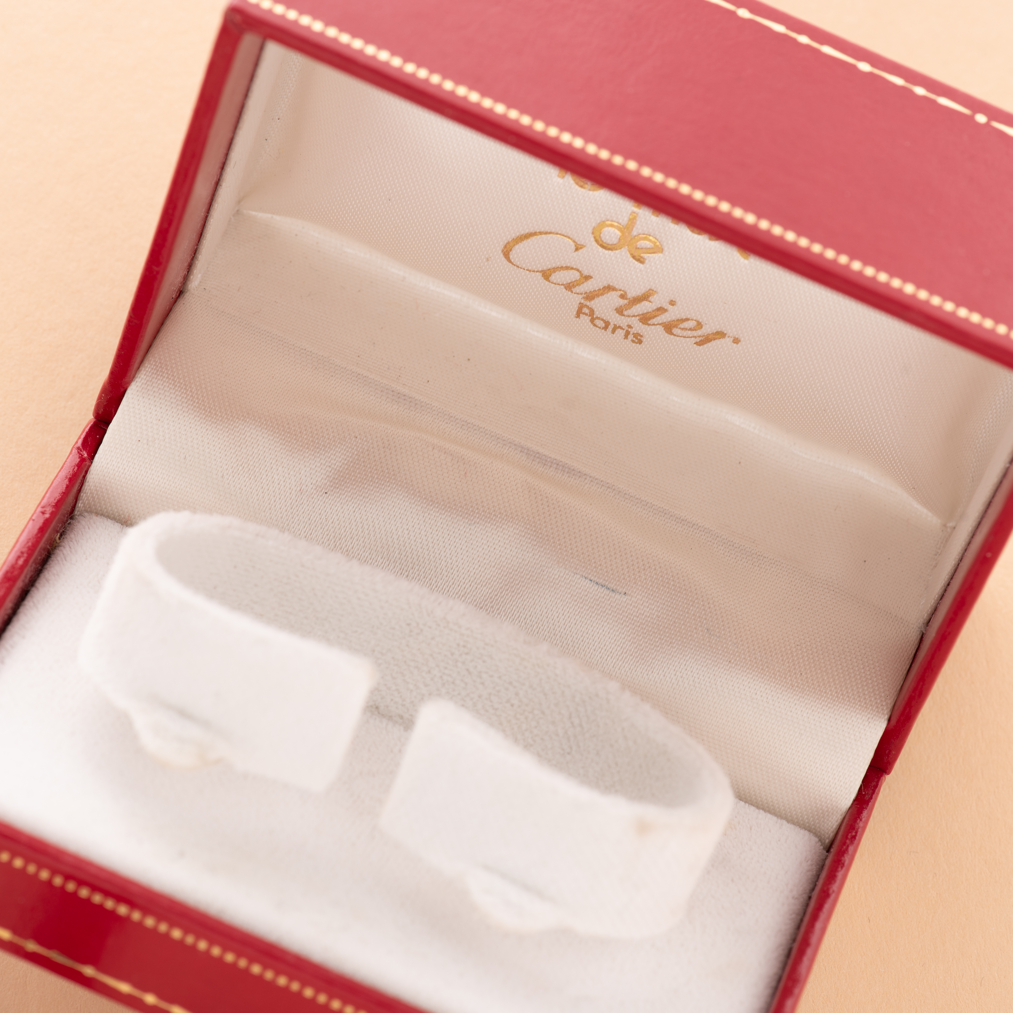 Zicht op Cartier Must by Tank Vermeil Roman Lemon Dial FULL SET van 1980