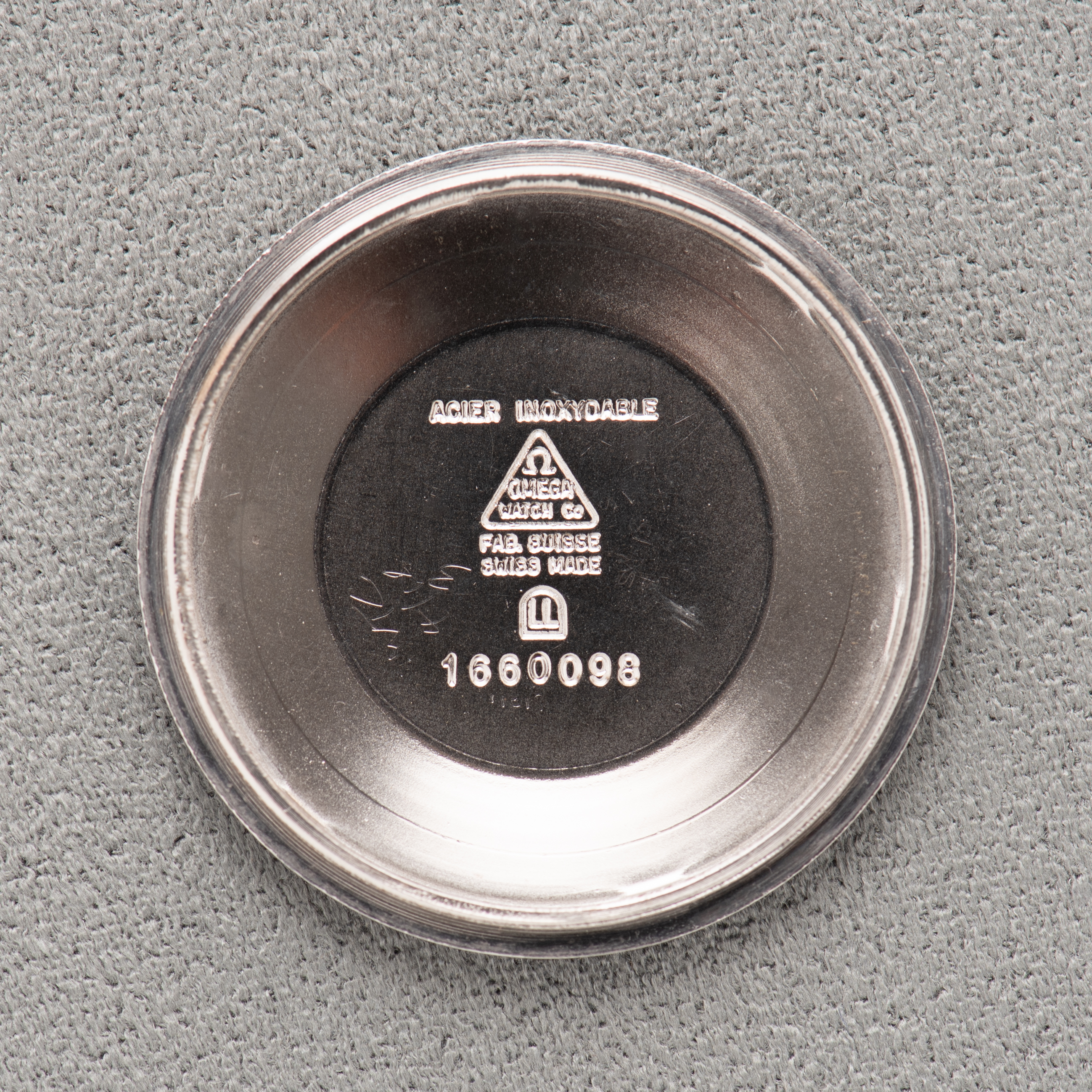 View of Omega Automatic Genève Grey Dial Ref 166.0098 from 1972