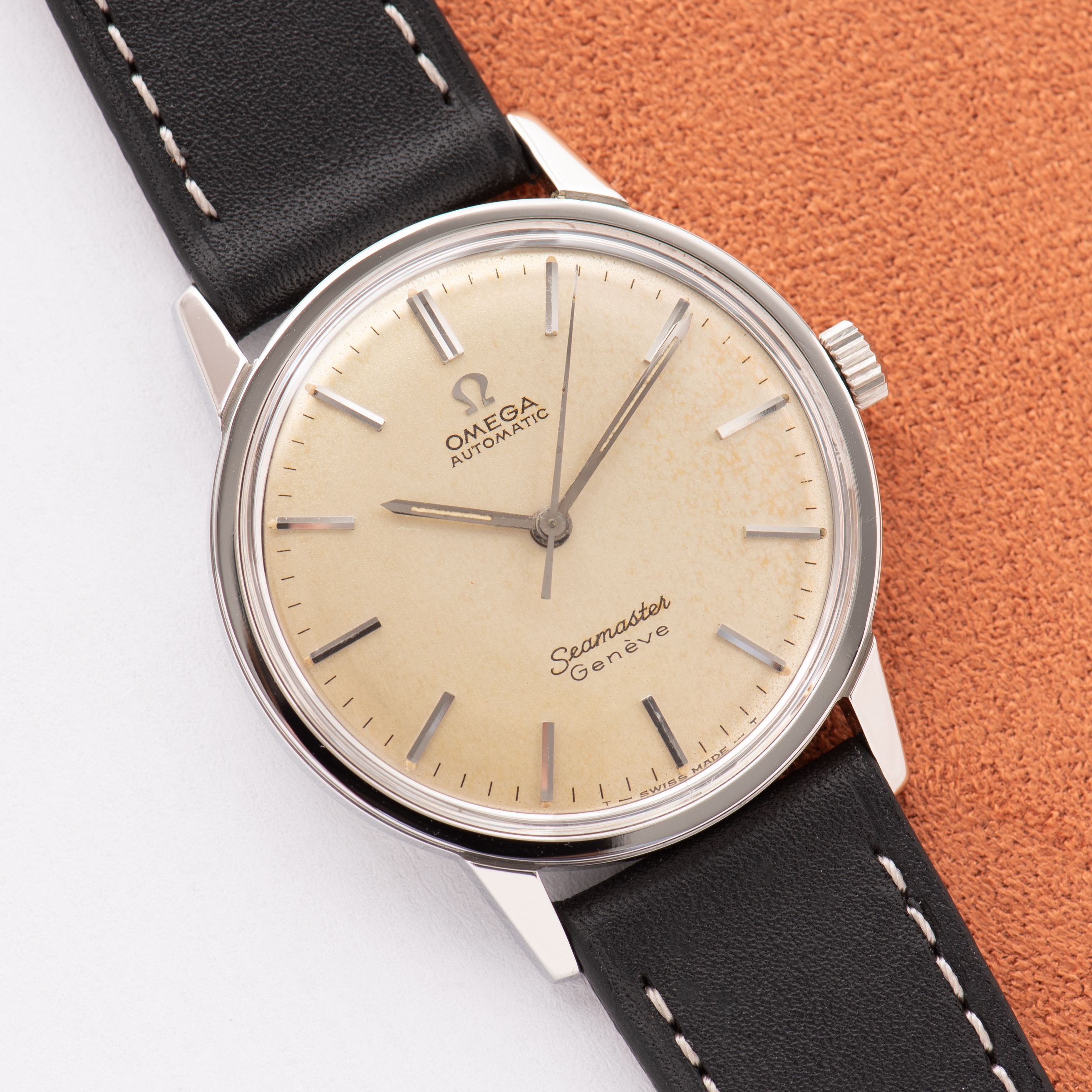 Vue de Omega Automatic Seamaster Genève réf 165.002 cal 552 "double signature"