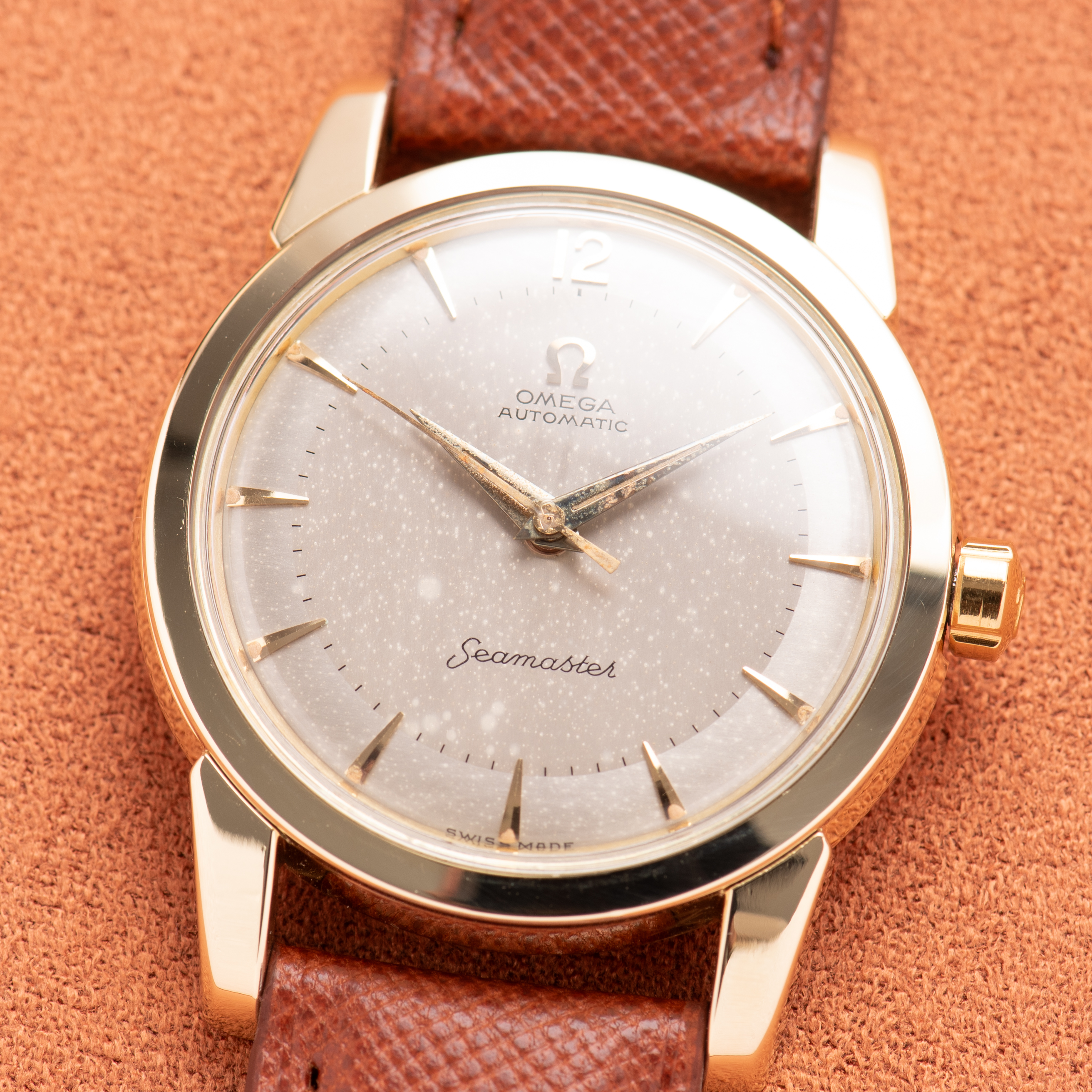 Zicht op Omega Automatic Seamaster réf 2846-3 SC cal 501 from 1954