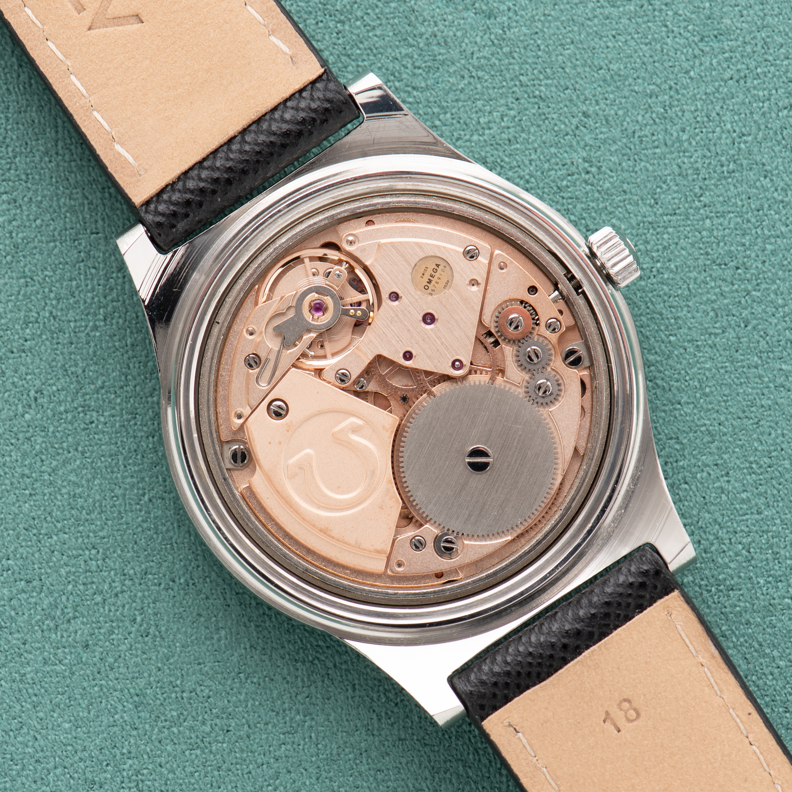 View of Omega Geneva Date Cal 1030 Ref 136.0102 from 1972