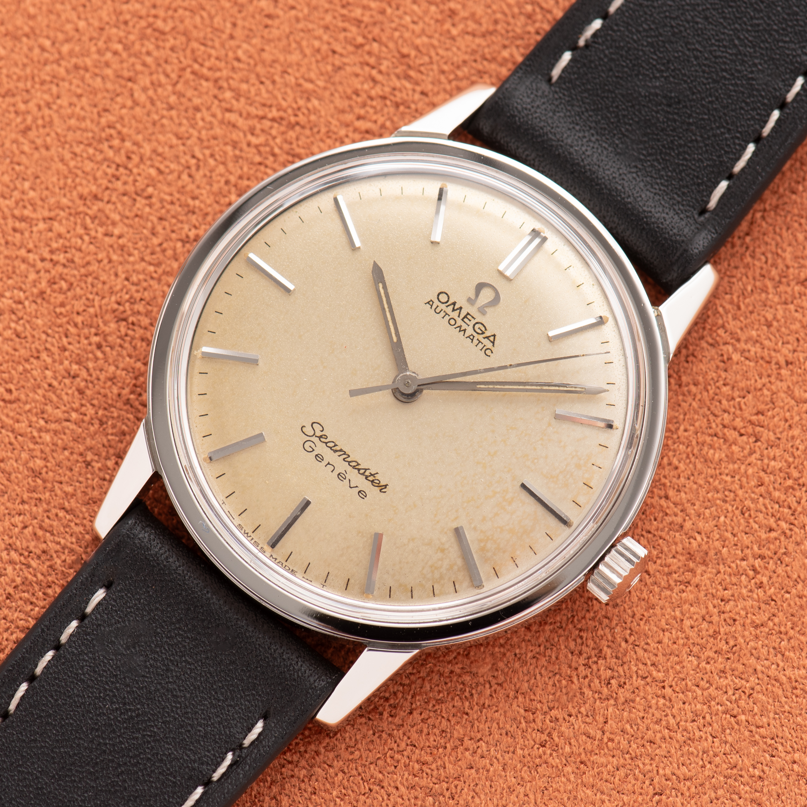 Vue de Omega Automatic Seamaster Genève réf 165.002 cal 552 "double signature"