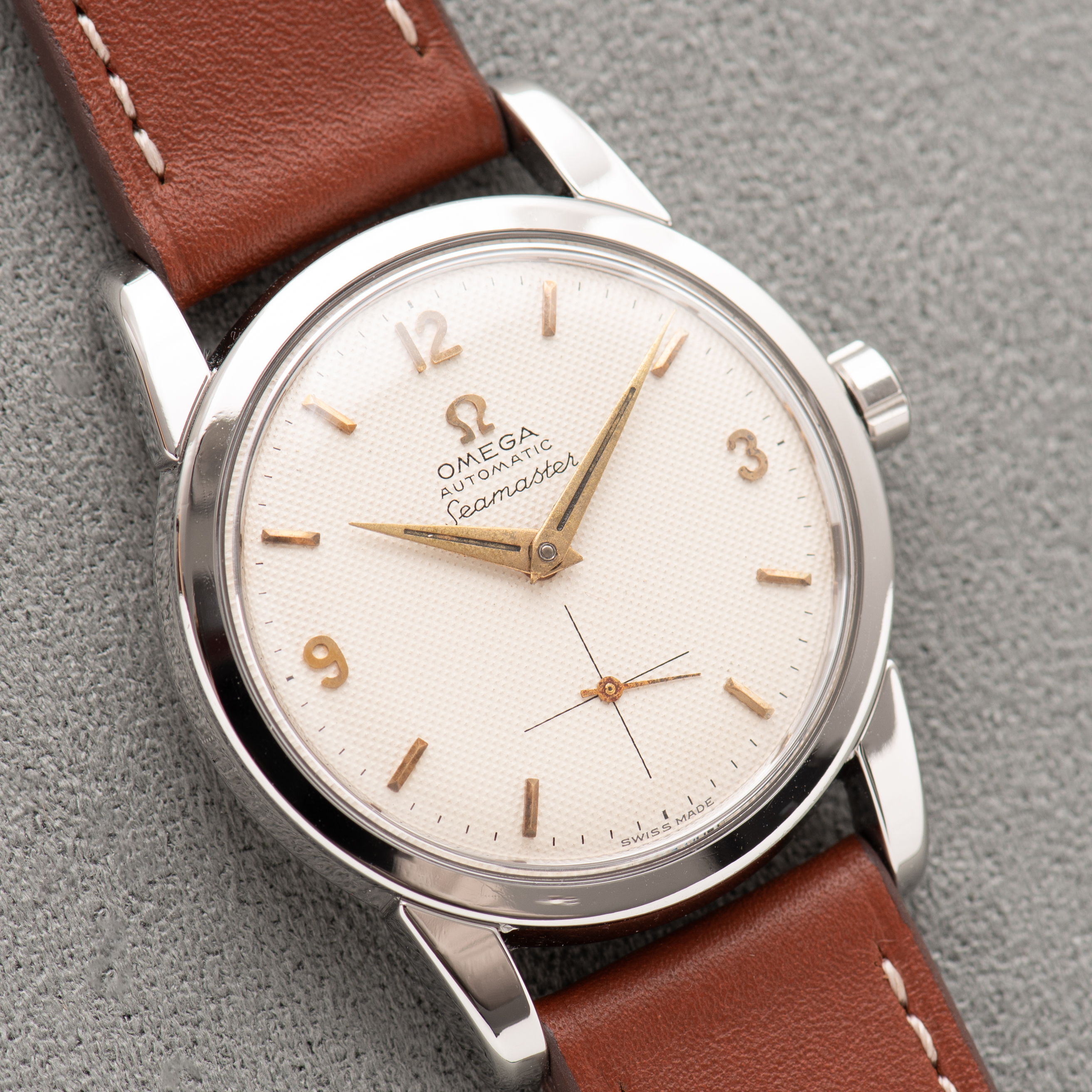 Zicht op Omega Automatic Seamaster HoneyComb Dial réf 2846 2 SC 2848 cal 491 from 1954