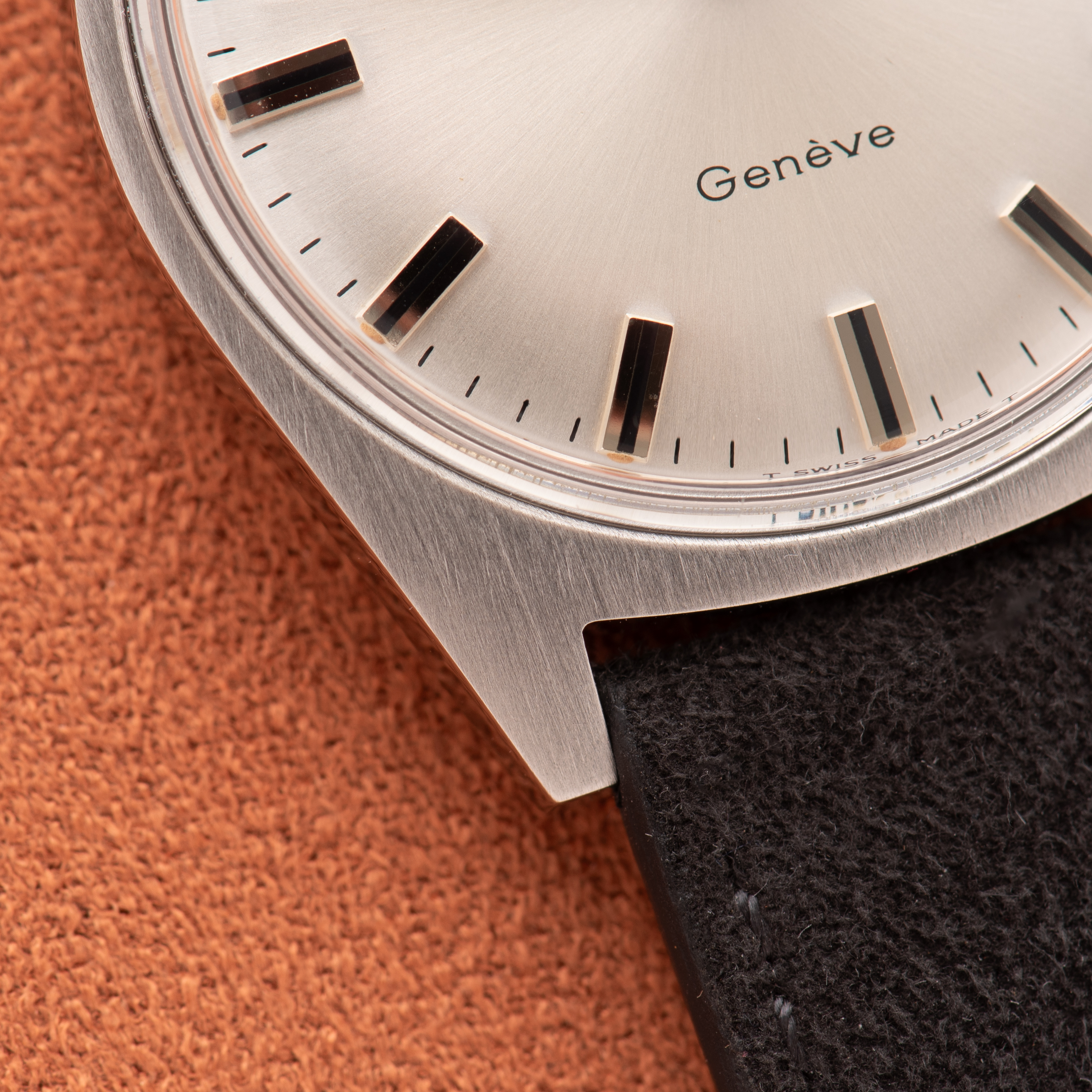 View of Omega Geneva Silver Dial mechanical ref 136,041 from 1969