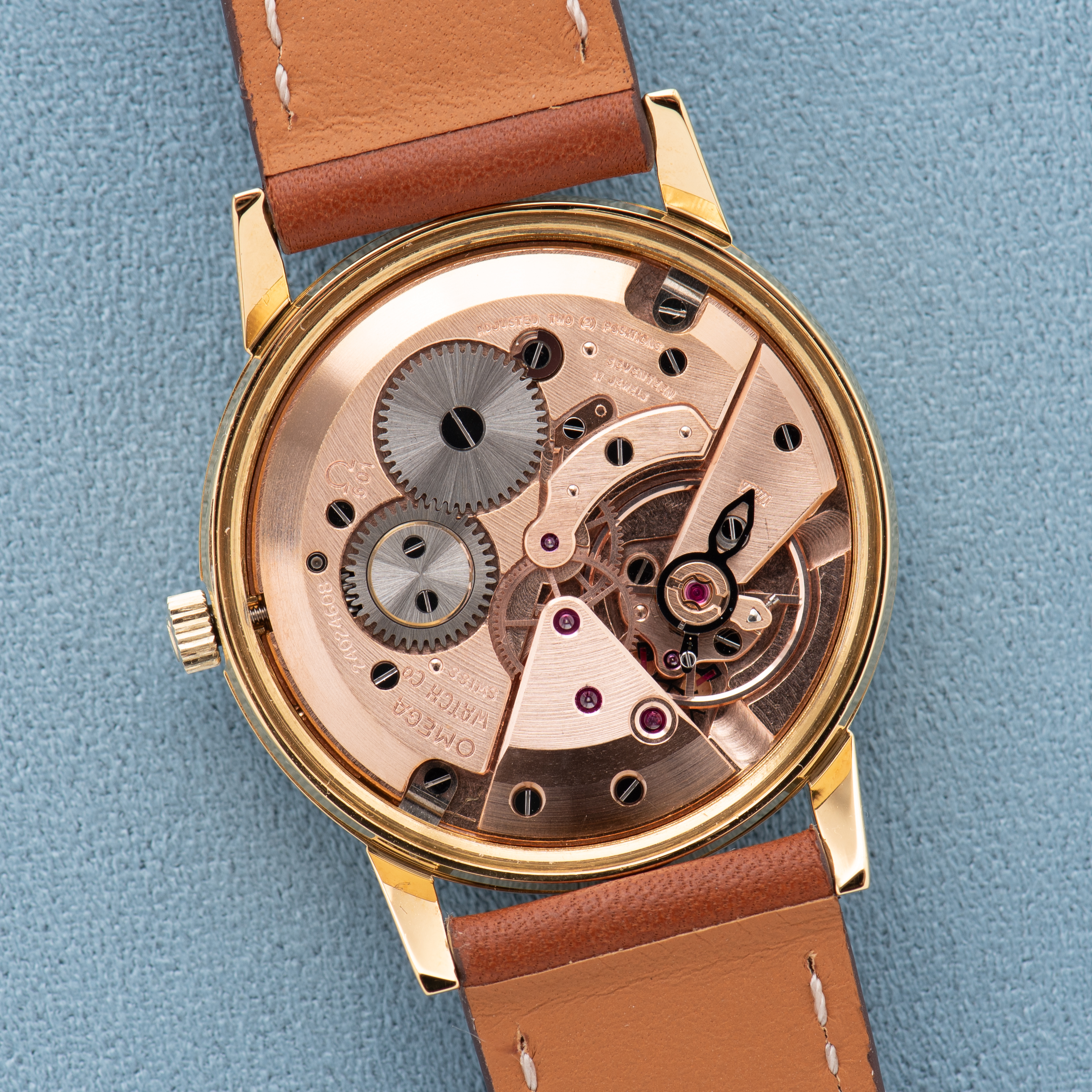 View of Omega Seamaster 600 GoldPlated cal 601 ref 135.012 from 1966