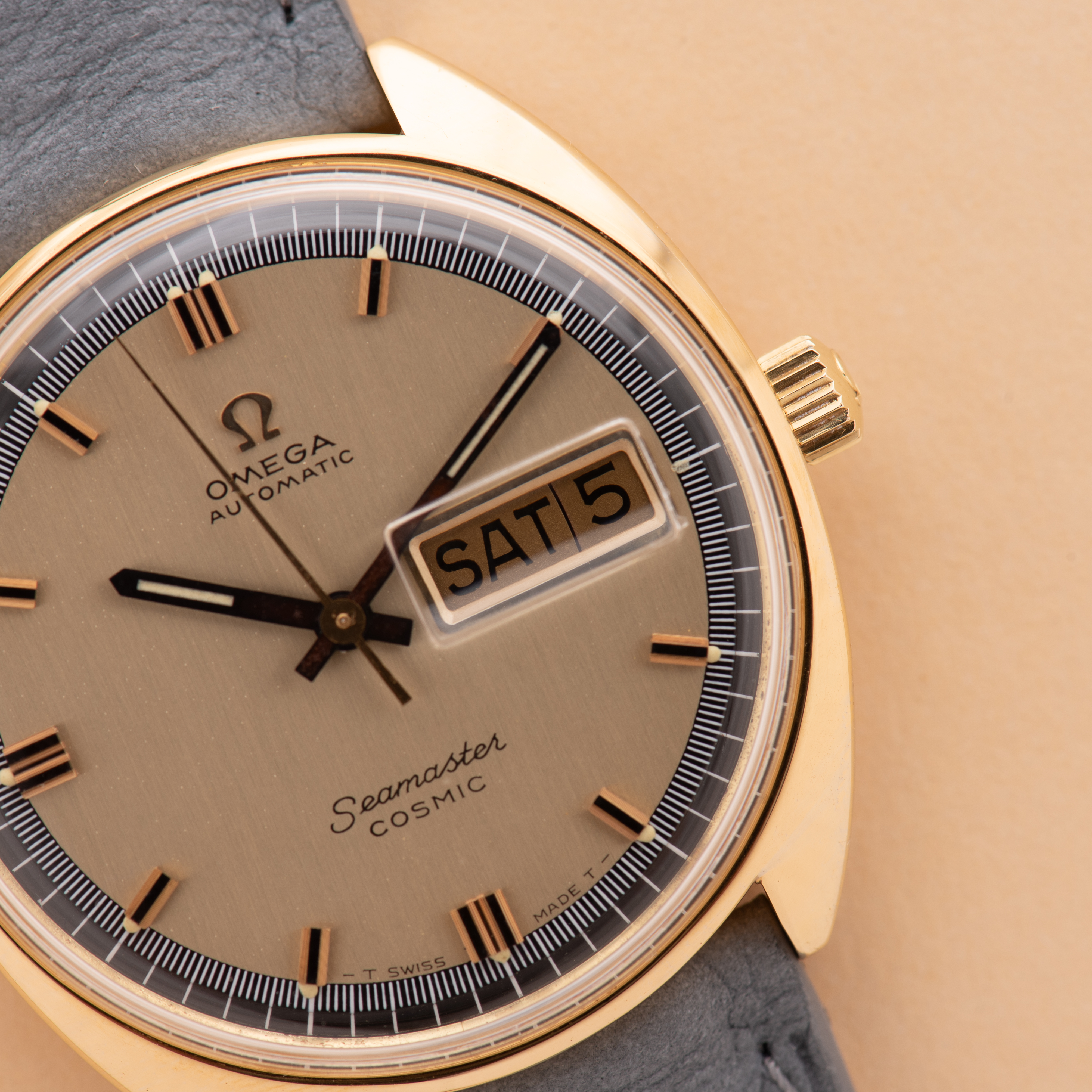 View of Omega Automatic Seamaster Cosmic ref 166.036 cal 752 from 1969