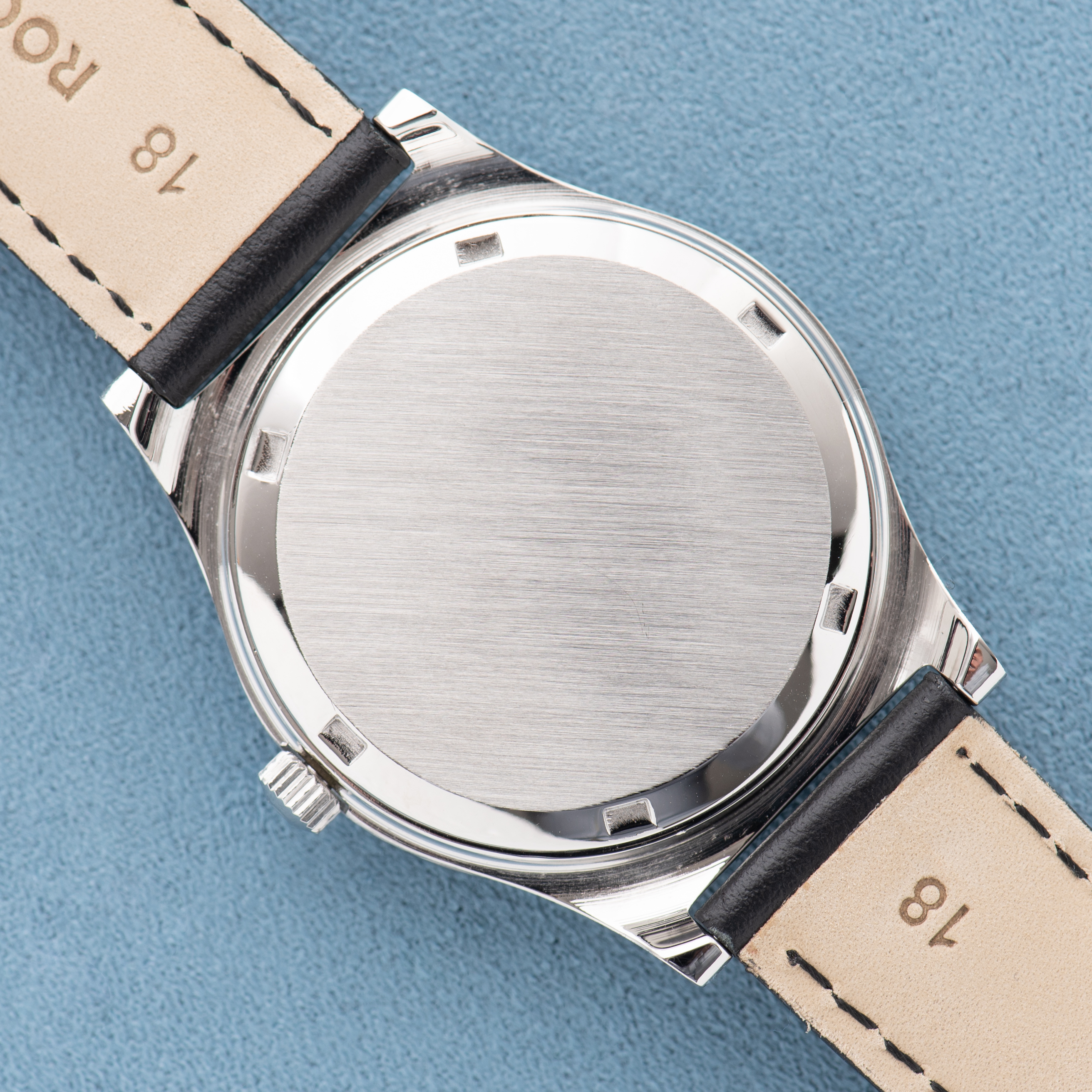 View of Omega Geneva Mechanical Date Cal 1030 Ref 136.0102 from 1974