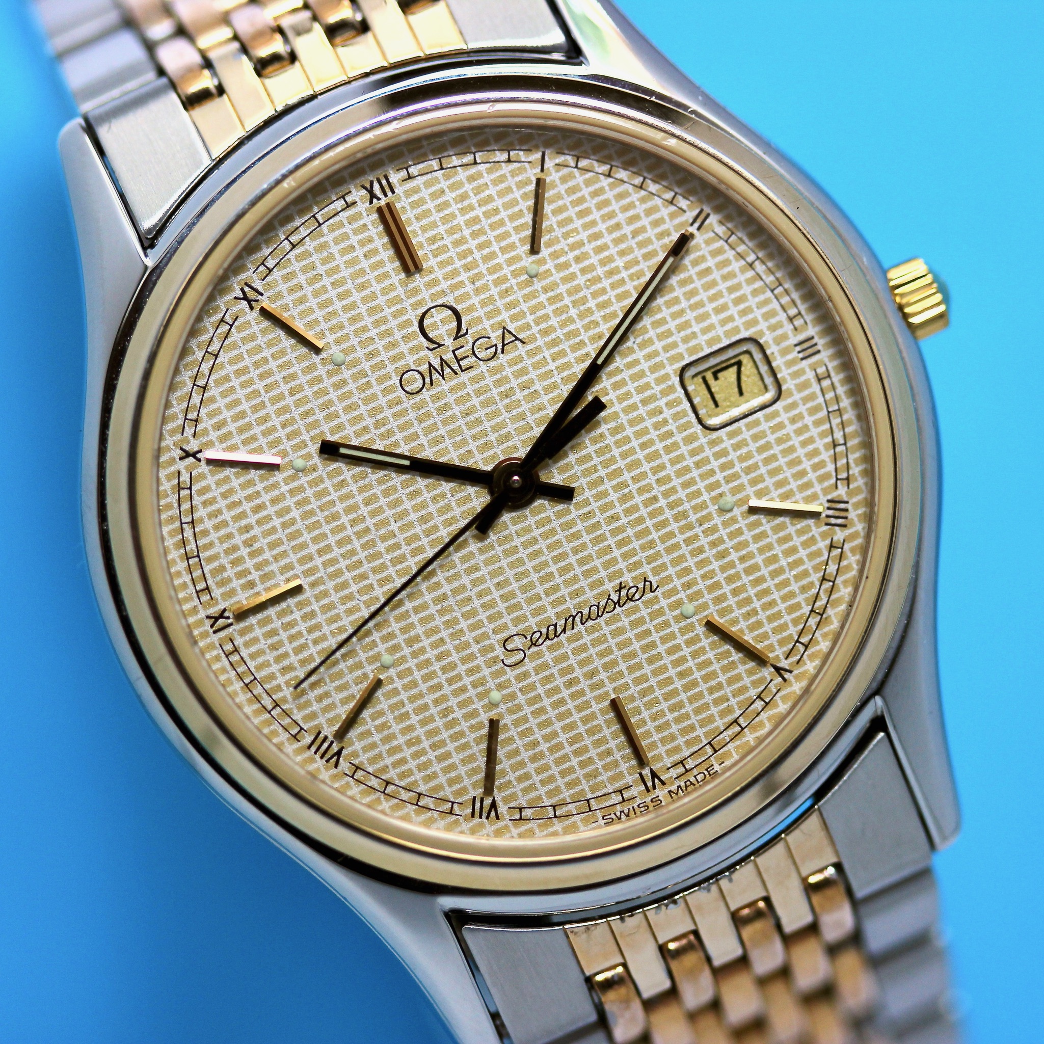 Zicht op Omega Seamaster ref 196,0251 396.1010 cal 1340