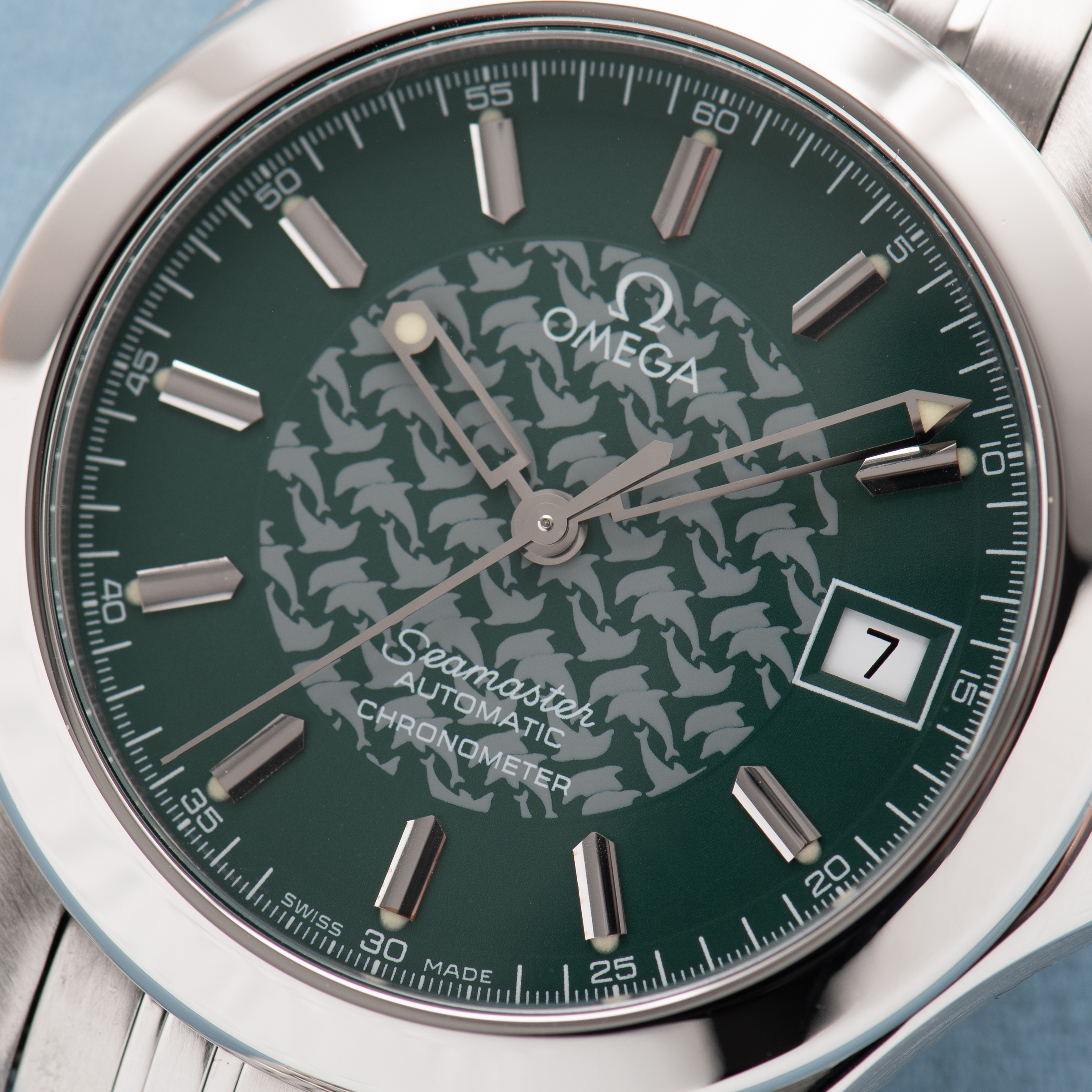 Vue de Omega Seamaster 120M Jacques Mayol Limited Edition 627/4500 Green Dial from 1999