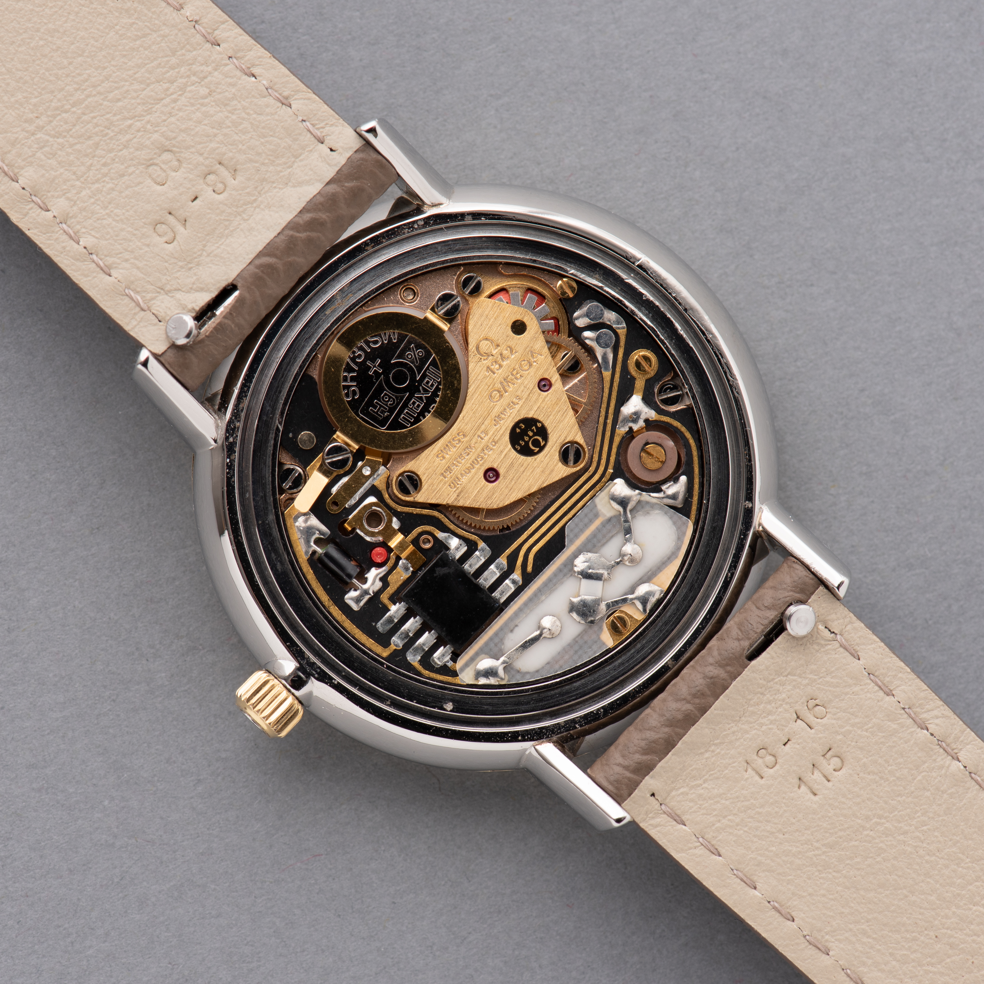 View of Omega Seamaster Quartz réf 196.4008 gold capped/steel from 1979