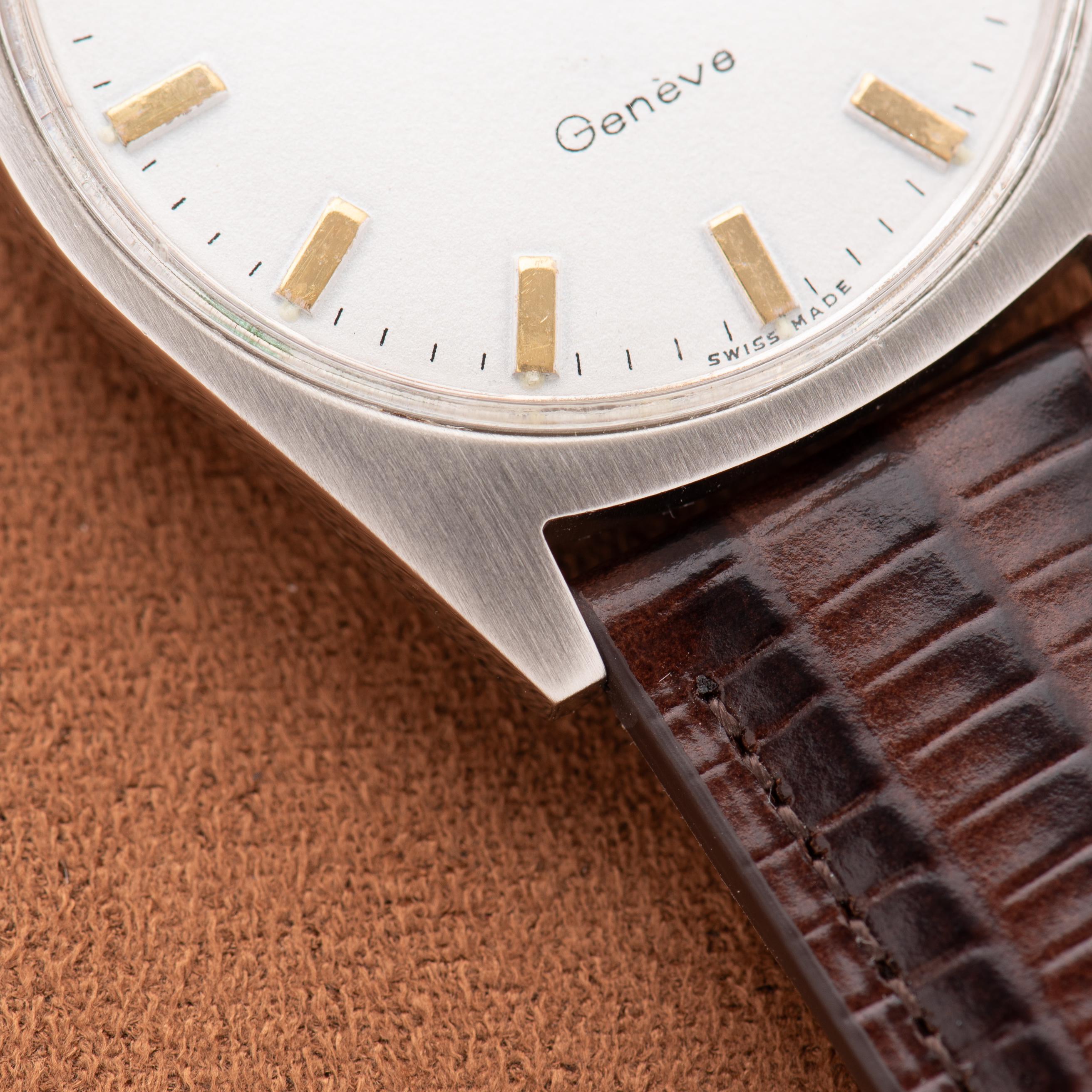View of Omega Automatic Genève Redial white/creme Ref 166.041 cal 552 from 1968