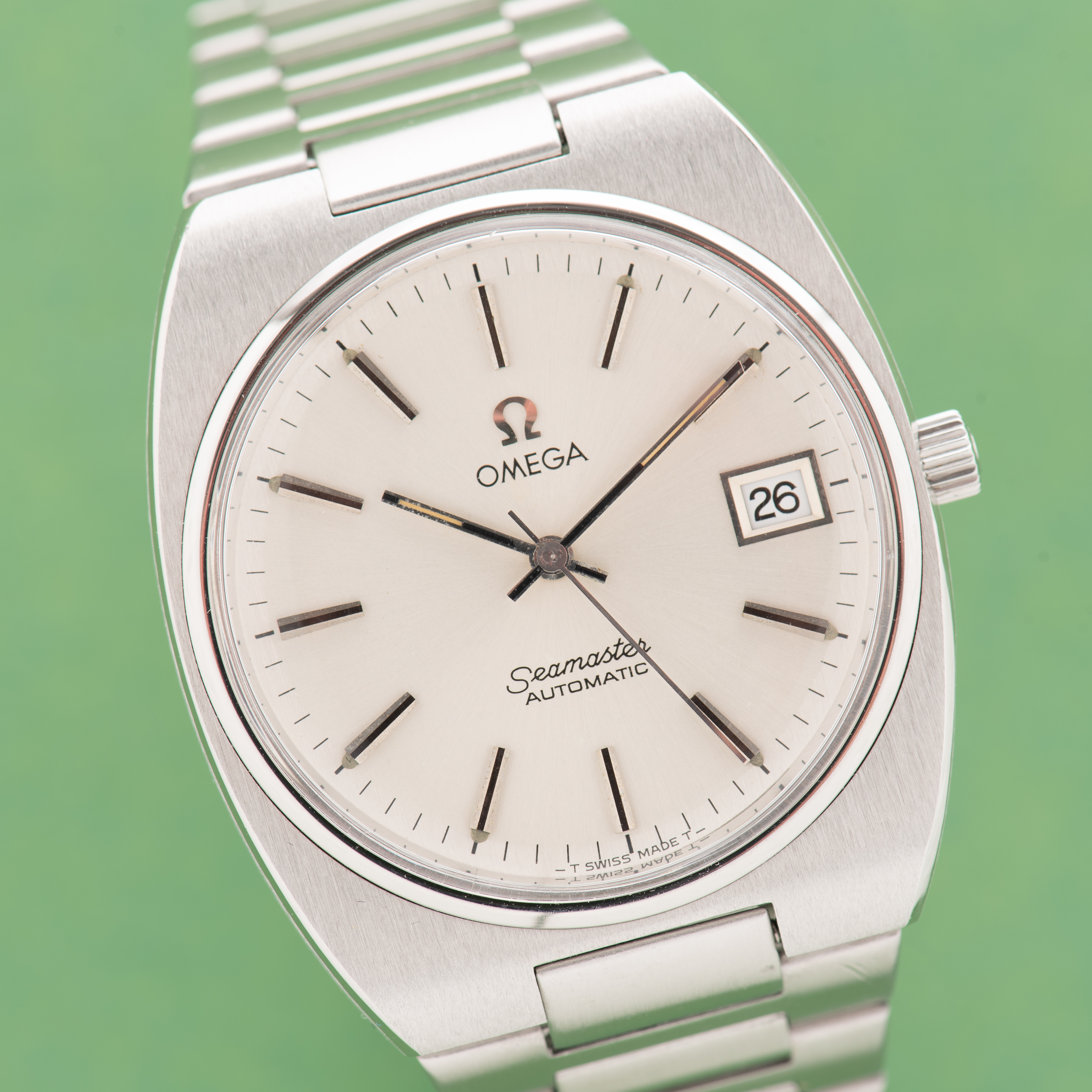 Zicht op Omega Seamaster Automatic réf 166.0206 cal 1010 from 1979