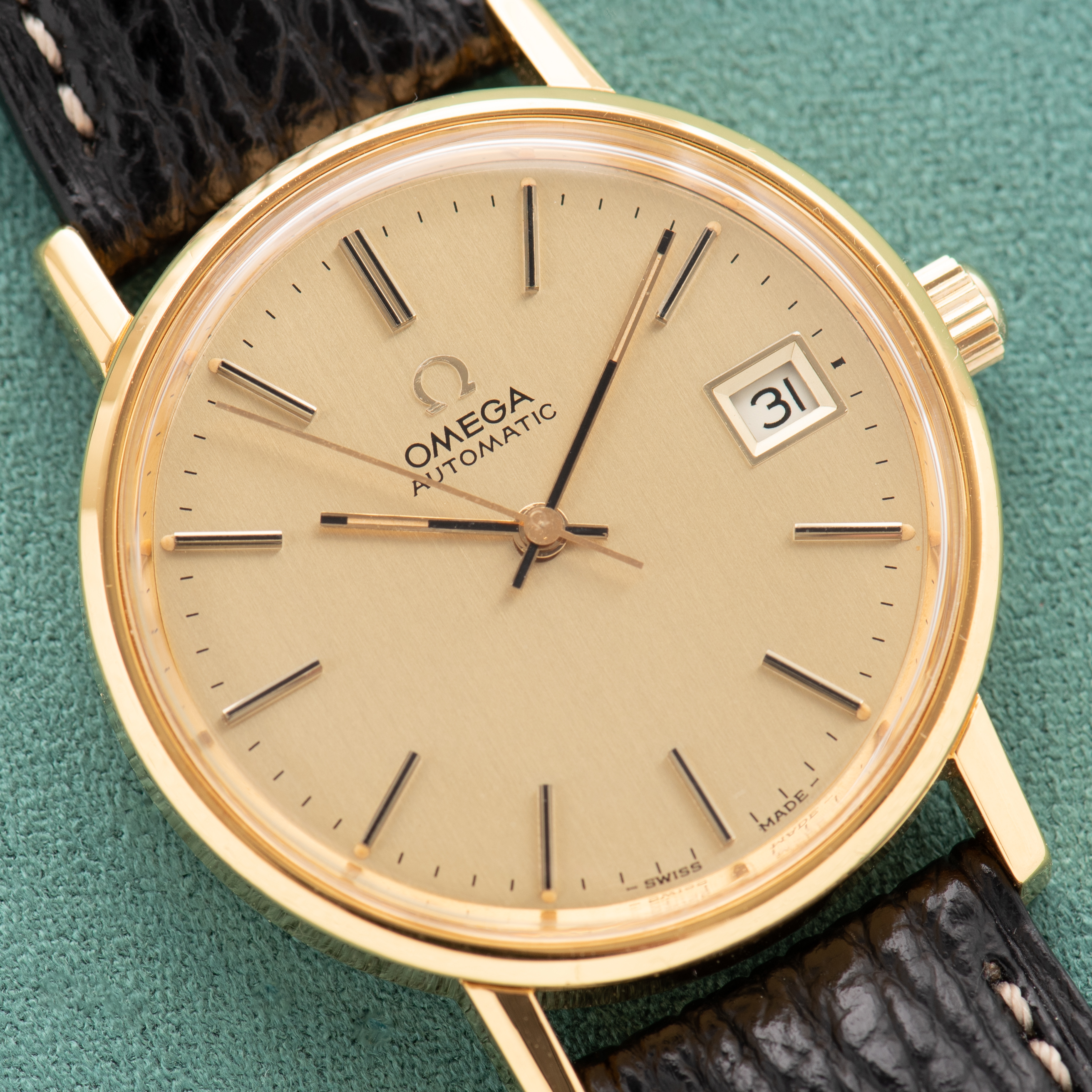 View of Omega Automatic Date Ref 166.0202 from 1975