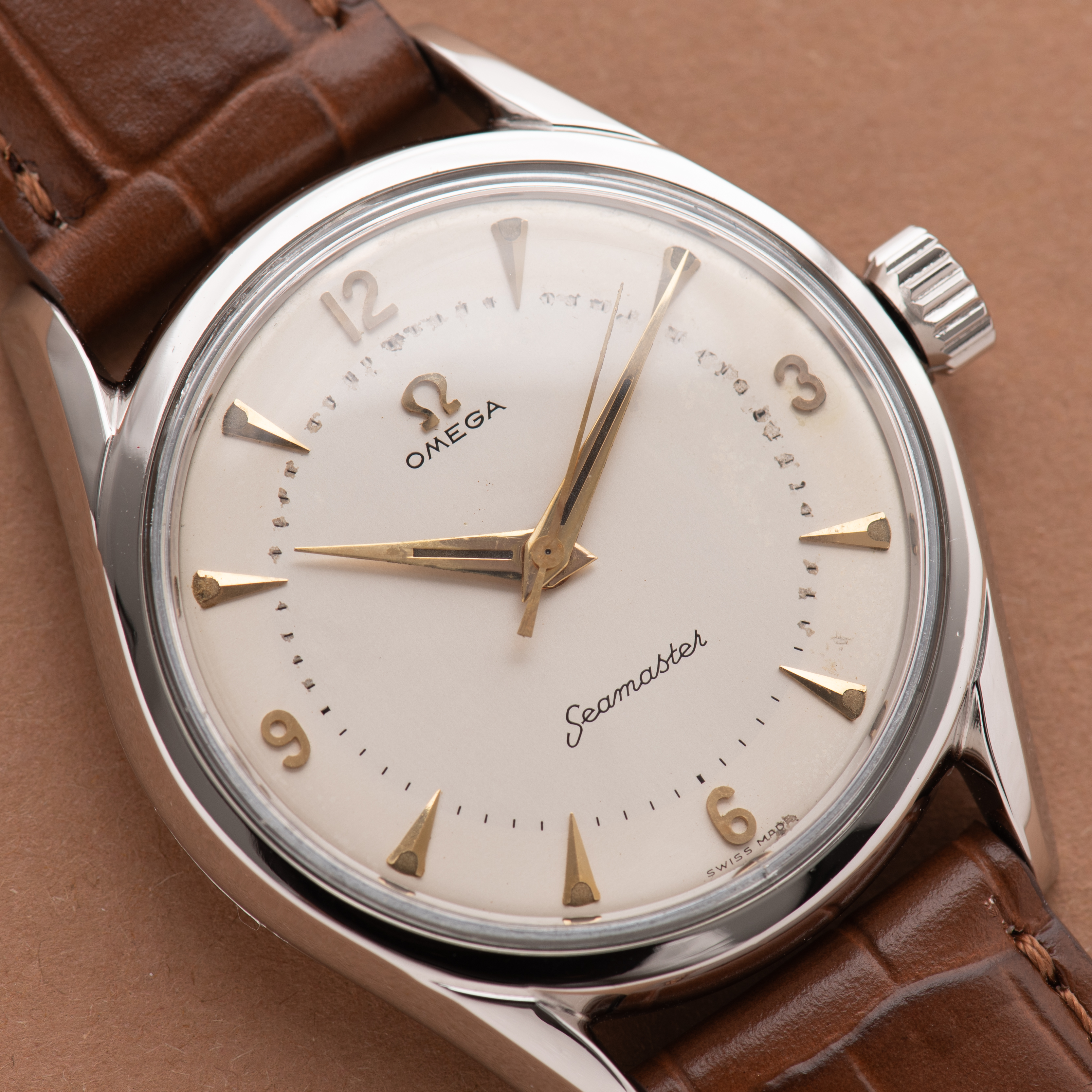 Zicht op Omega Seamaster réf 2792-5 SC cal 283 from 1954