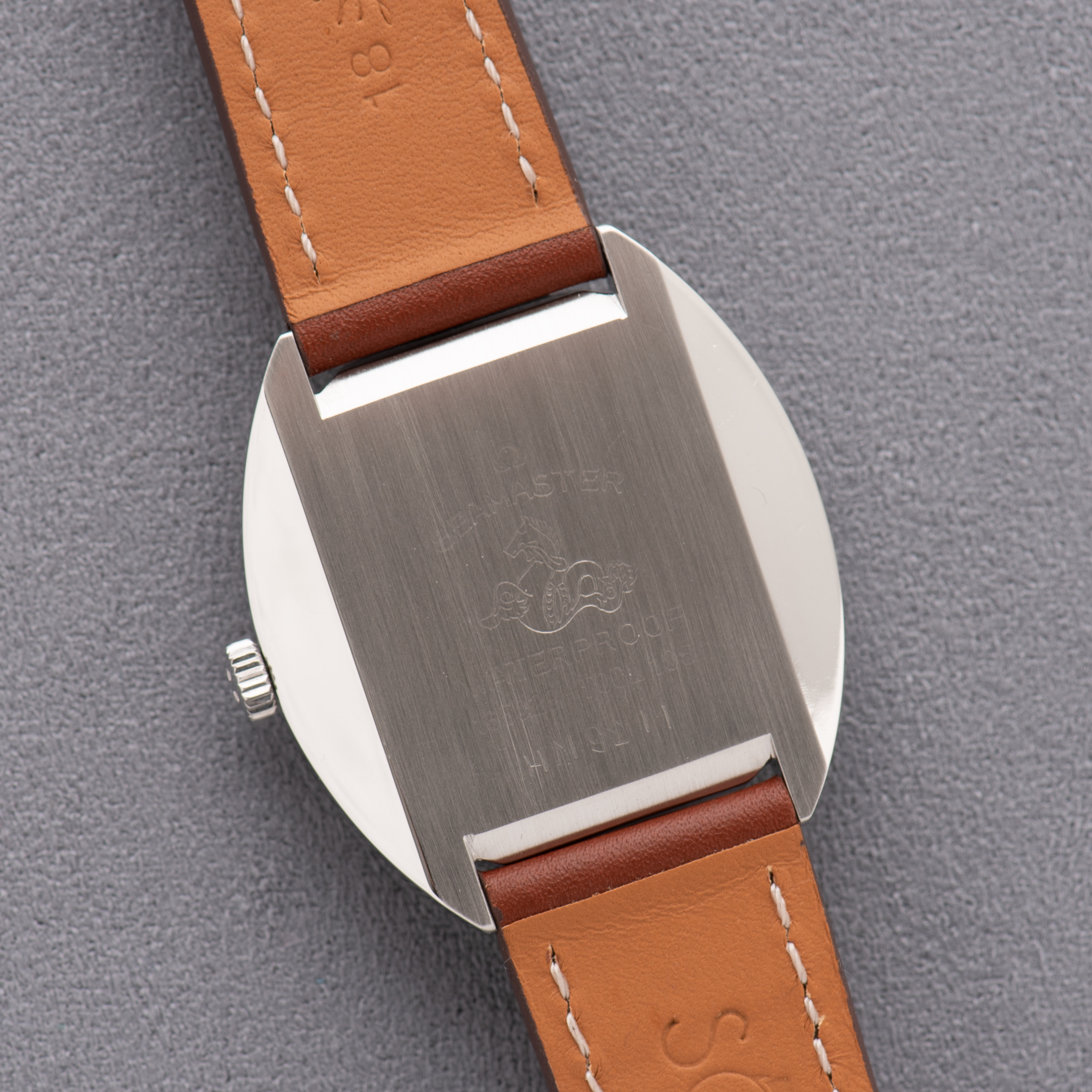 View of Omega Automatic Seamaster Cosmic "Crosshair" Grey Dial Ref 166.026 from 1969