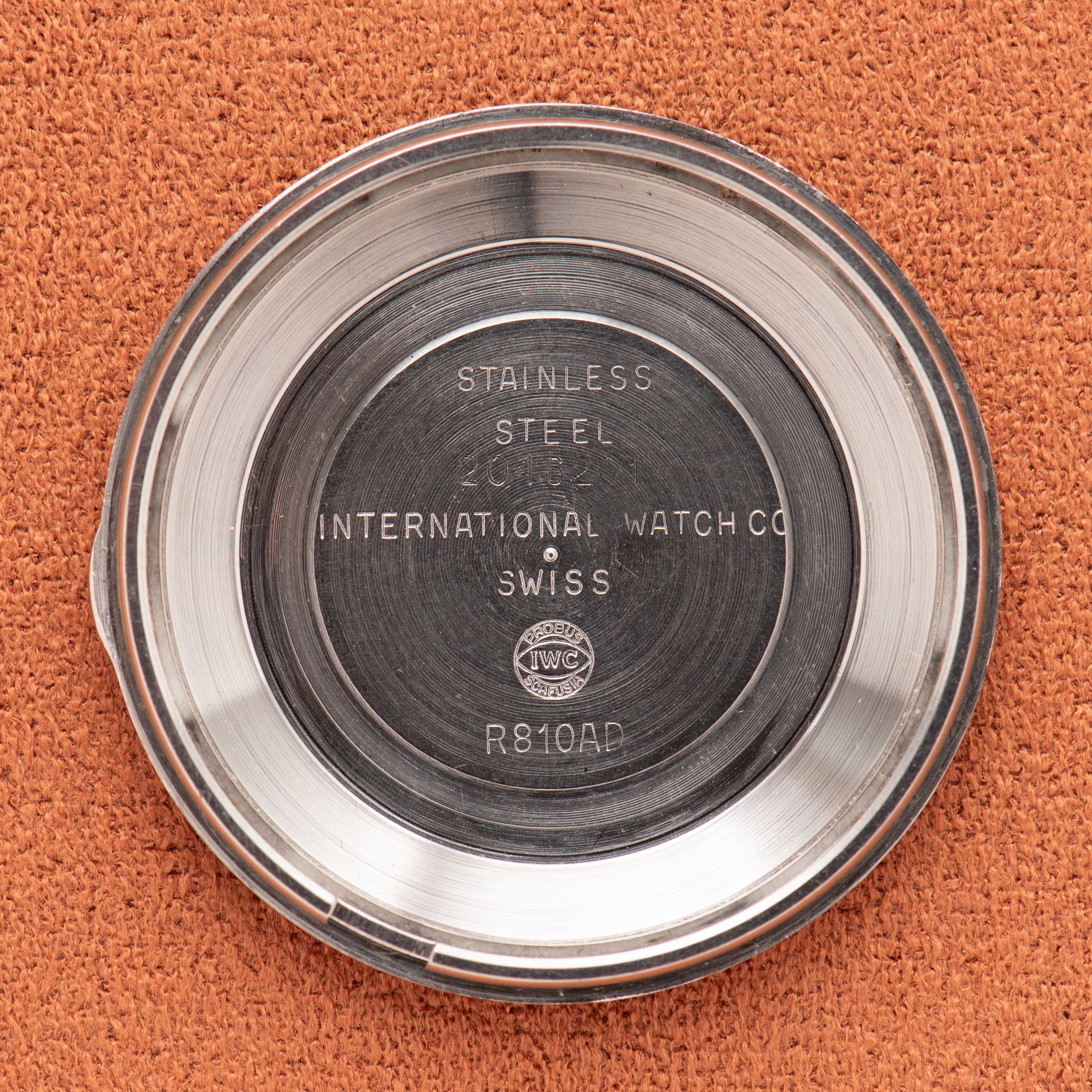 View of IWC International Watch Co Schaffhausen Automatic Silver Dial cal 8541B réf R810